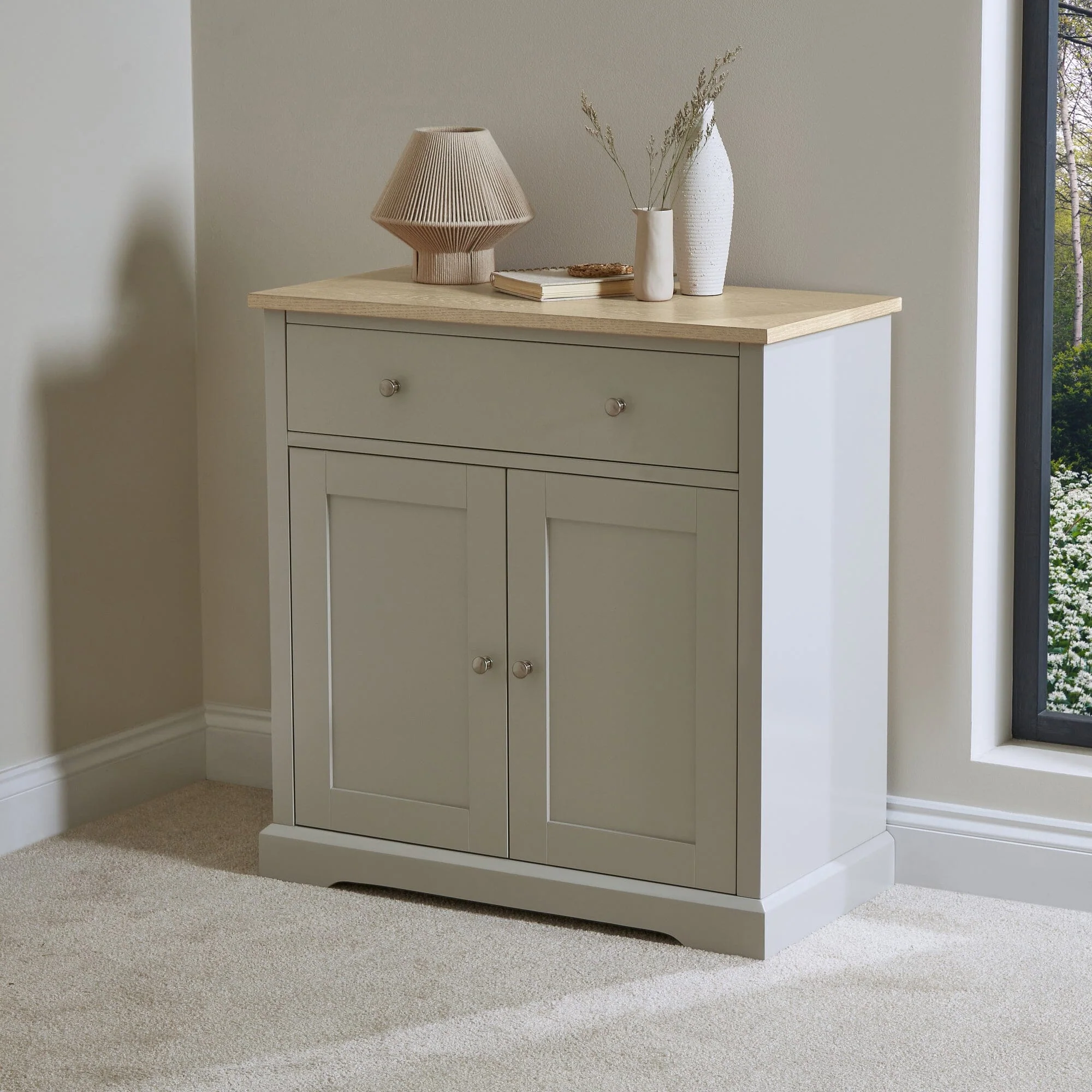 Outlet - Chatsworth Sideboard - 80cm - Linen Grey - Image 7