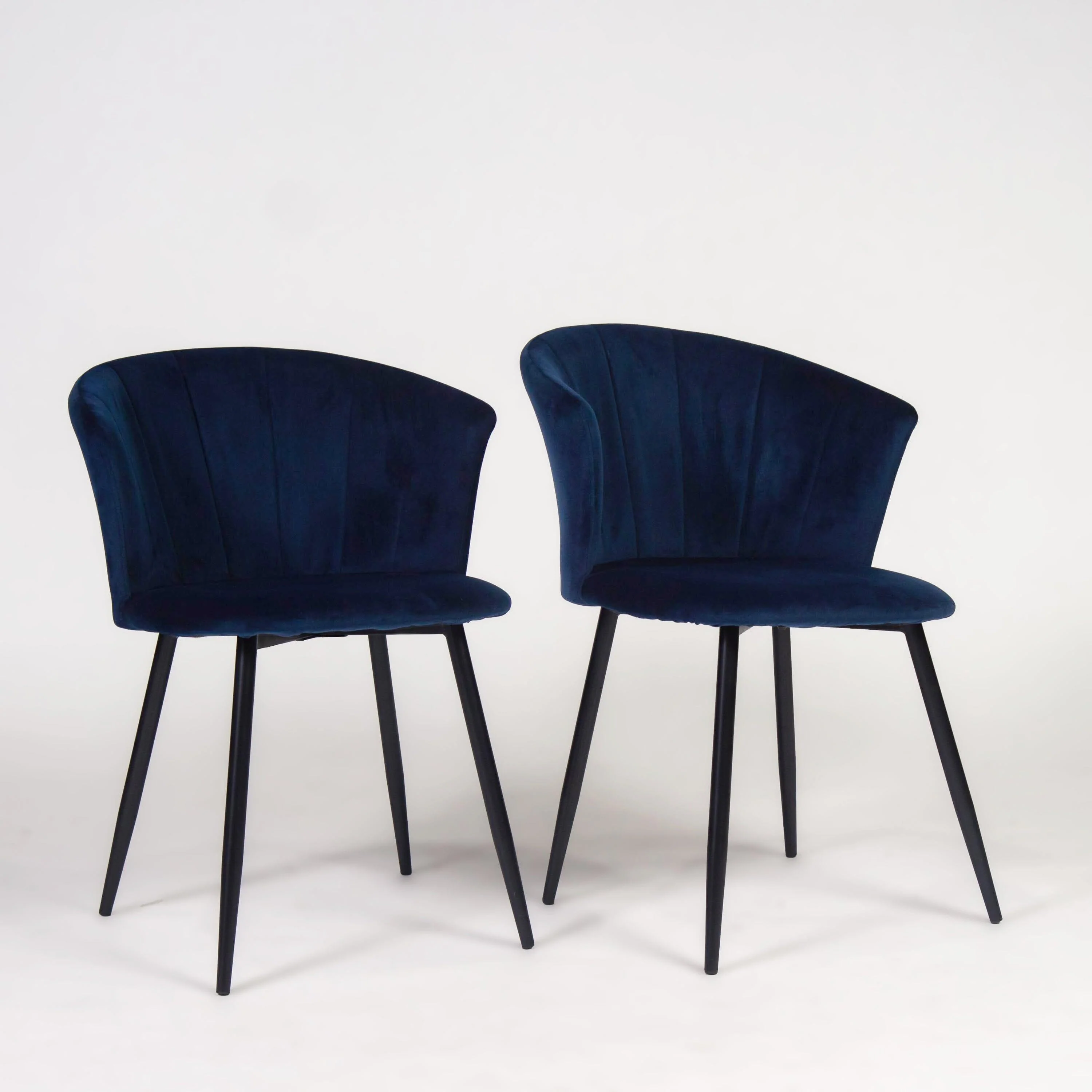 Outlet - Cleo dining chairs - set of 2 - blue and black