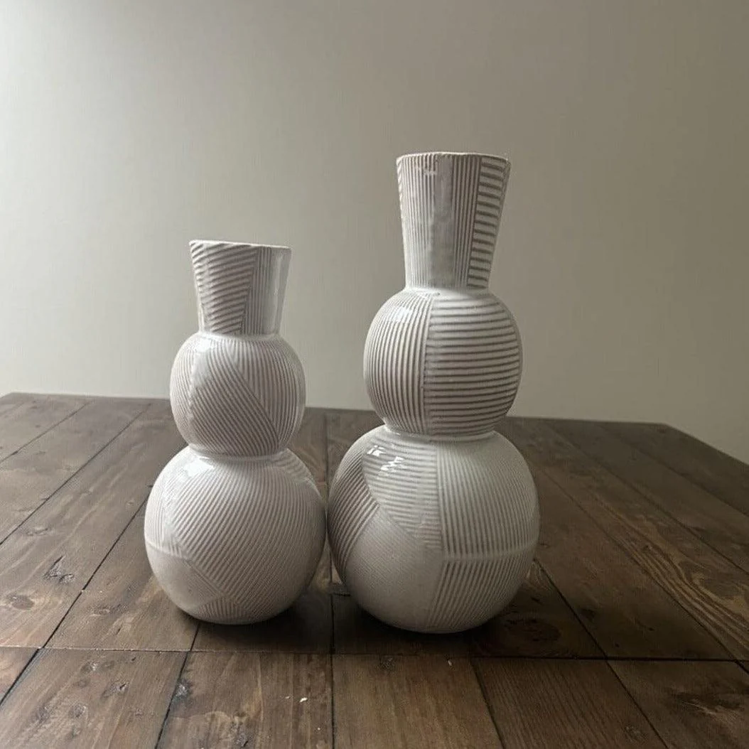 Colden 26cm Ceramic Vase - White - Image 11