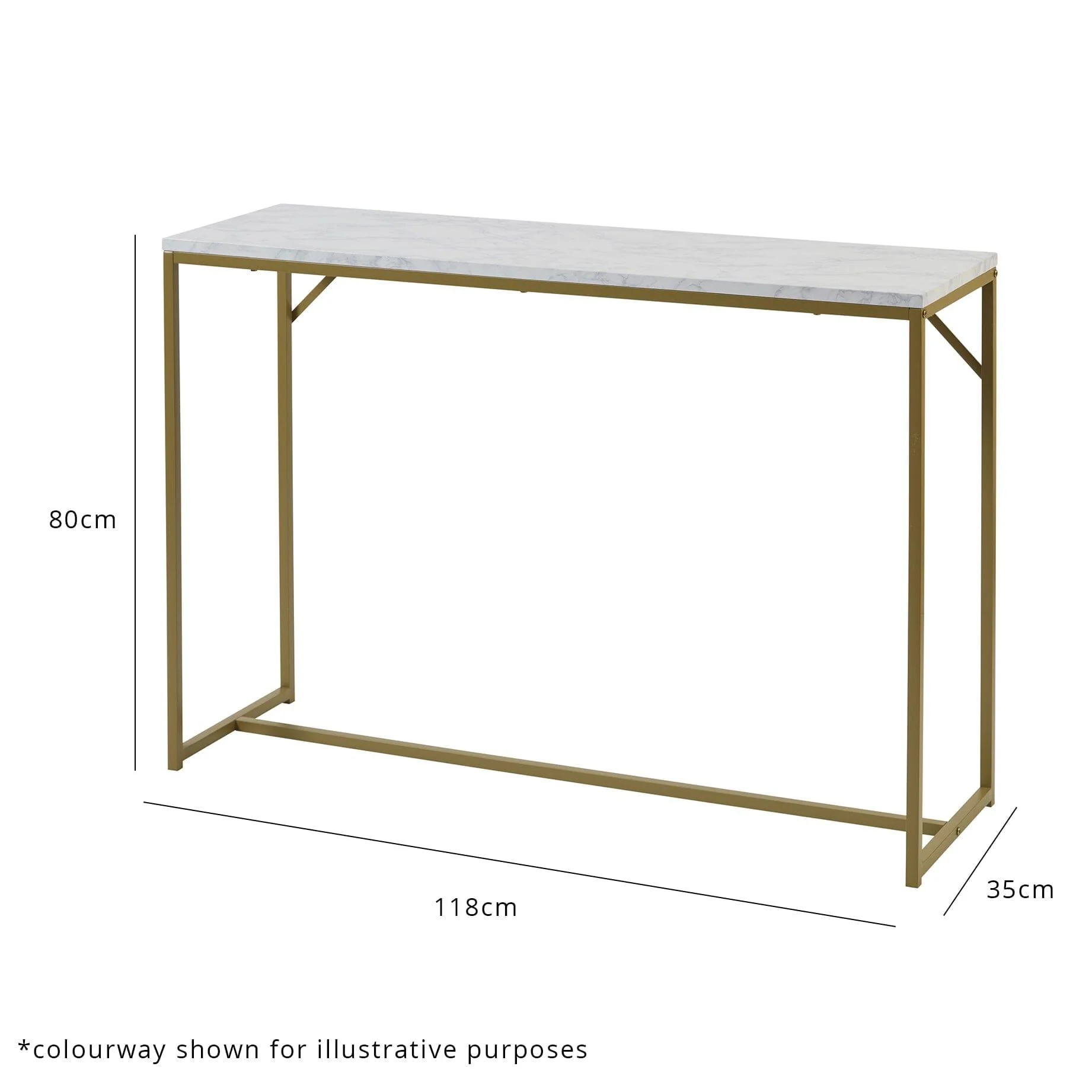 Outlet - Jay console table - concrete effect and black - Image 5