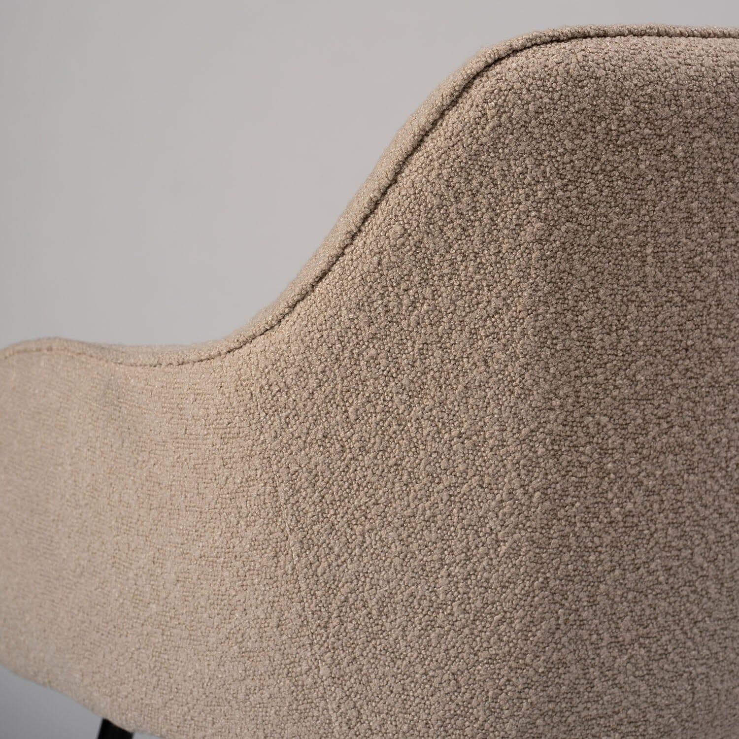 Outlet - Dolly Accent Chair - Set of 2 - Boucle With Black Legs - Image 7