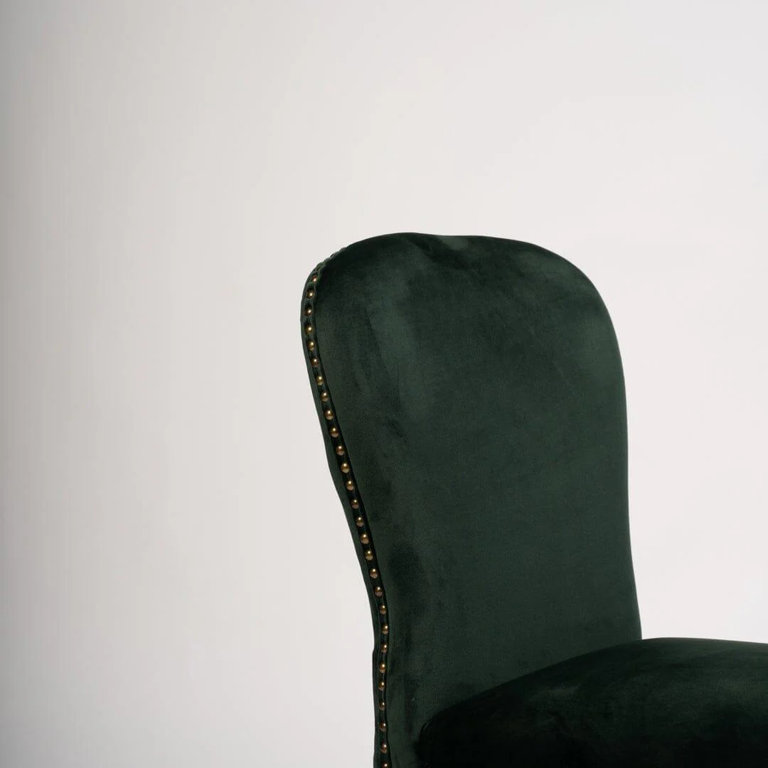 Outlet - Edward dining chairs - set of 2 - green and dark wood - Image 5