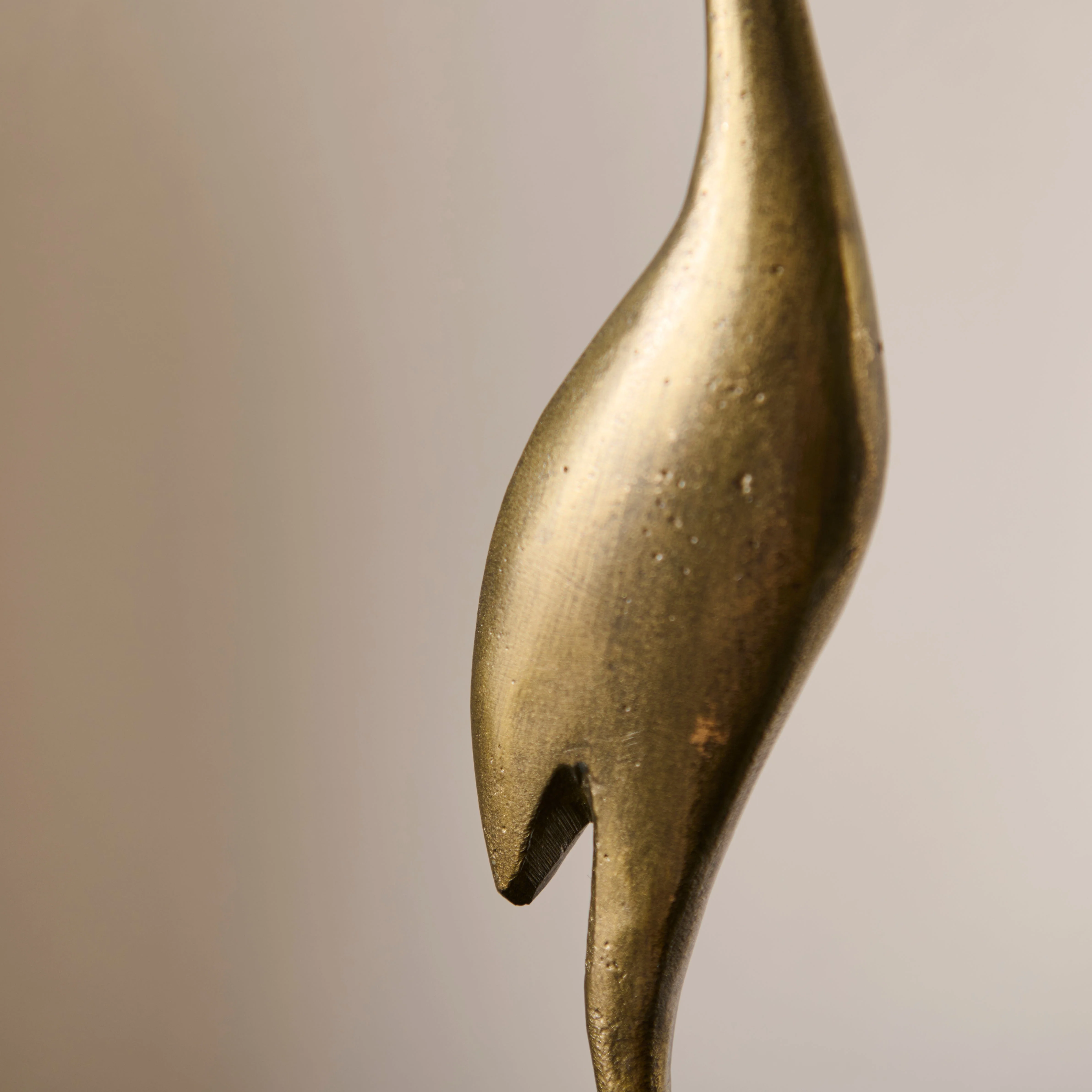 Elstead 41cm Metal Crane Ornament - Gold - Image 3