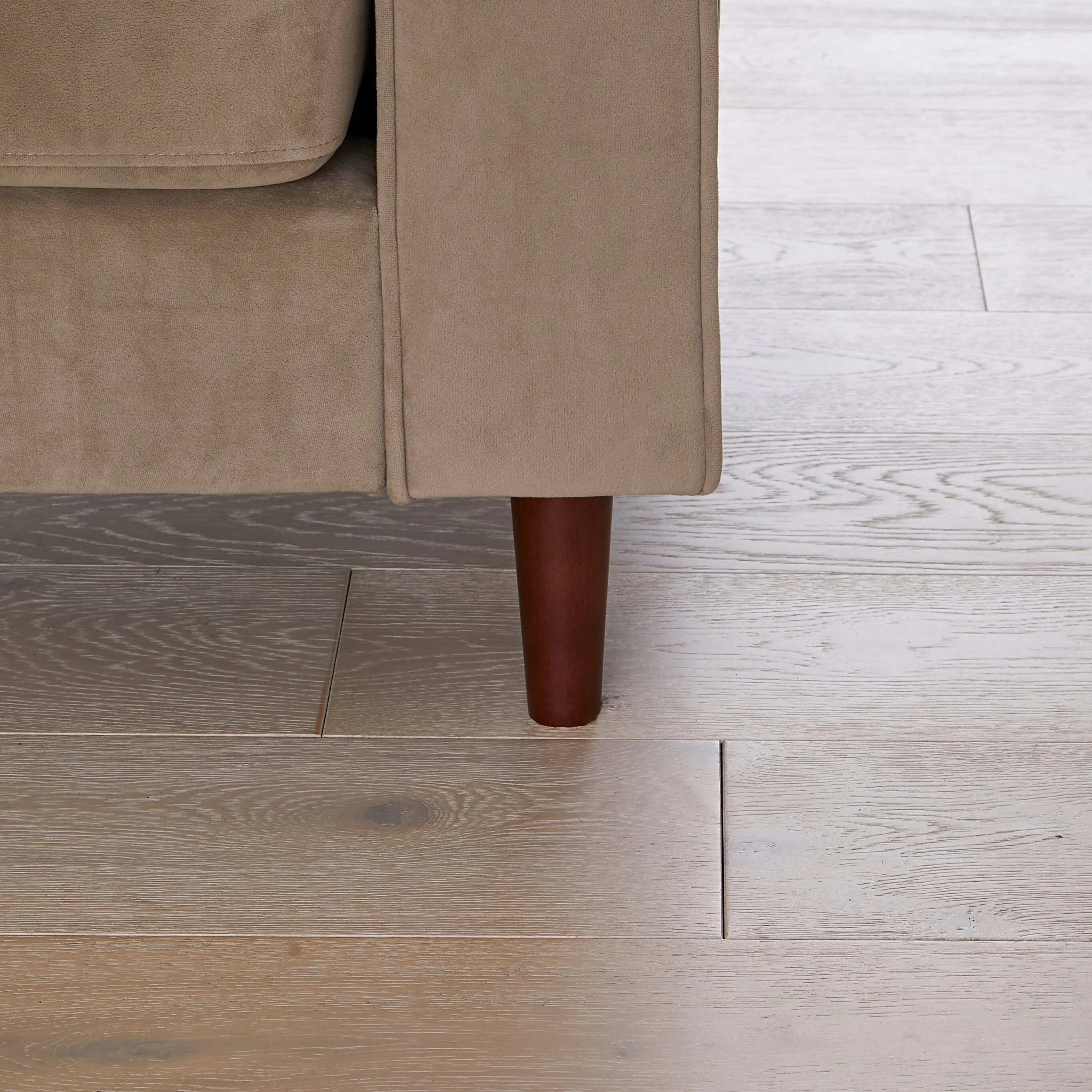 Emily 2 Seater Sofa - Driftwood with Dark Oak Legs - Image 6