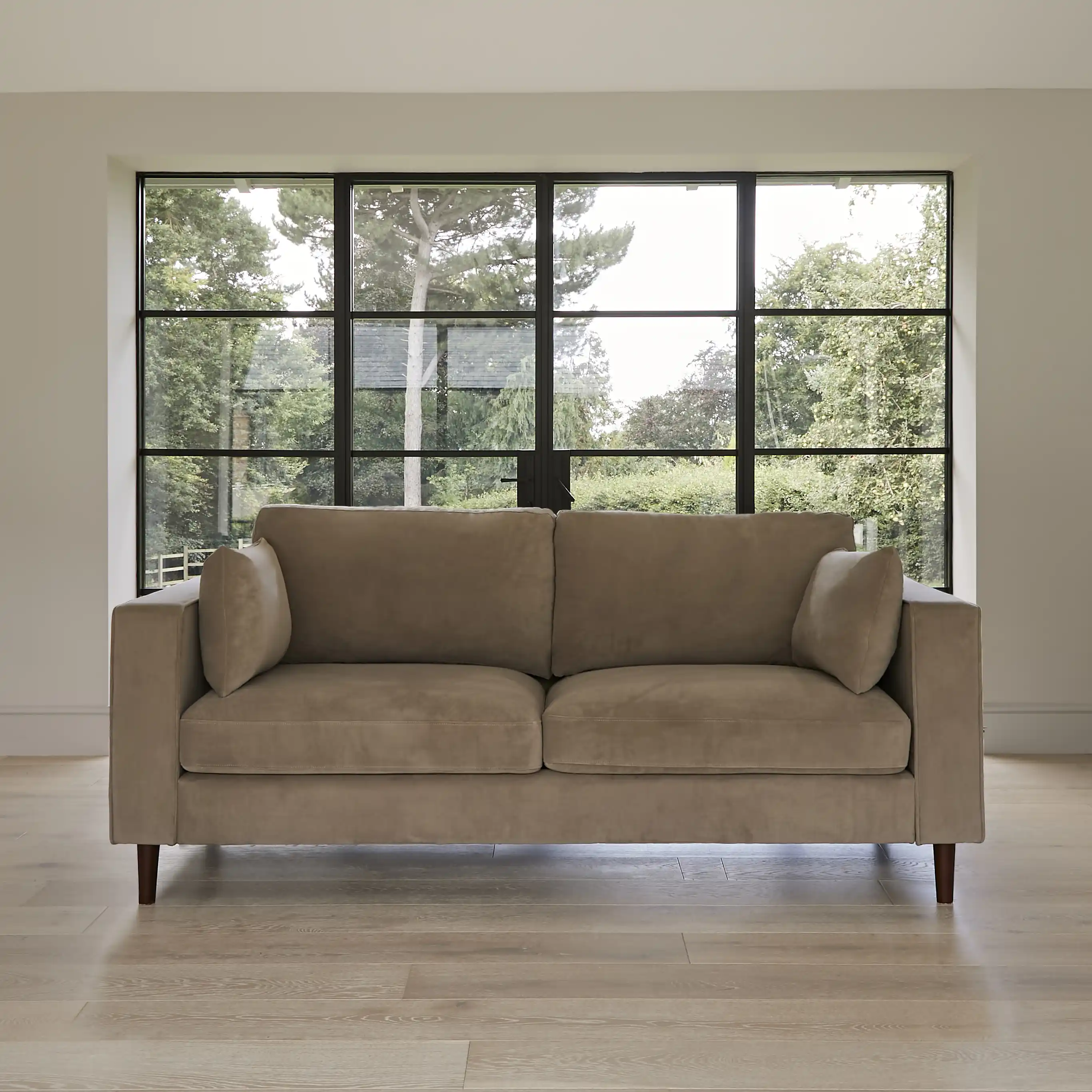 Emily 3 Seater Sofa - Driftwood with Dark Oak Legs - Image 3