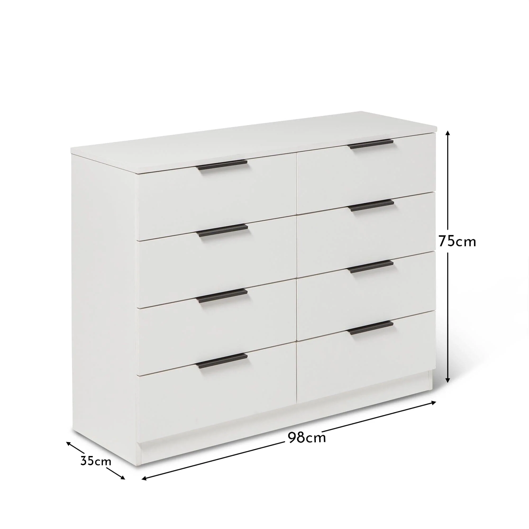 Essie 8 Drawer Chest of Drawers - Pure White - Image 8