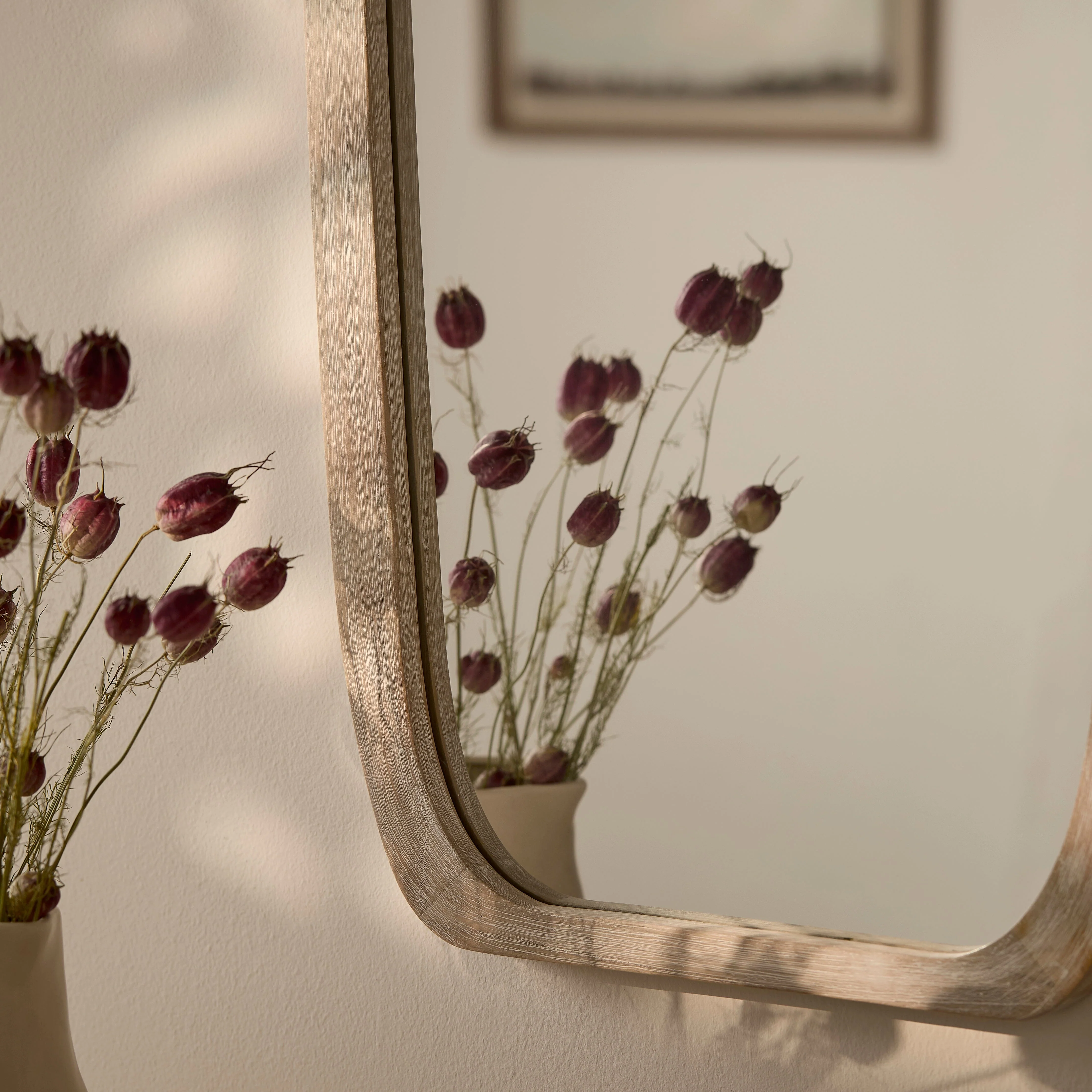 Farleigh Small Whitewash Wooden Mirror - Image 4