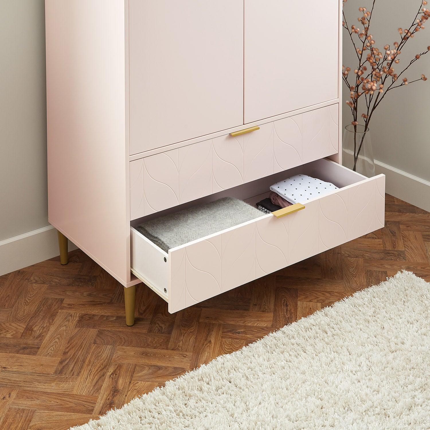 Gloria Double Wardrobe - Blush Pink - Image 3