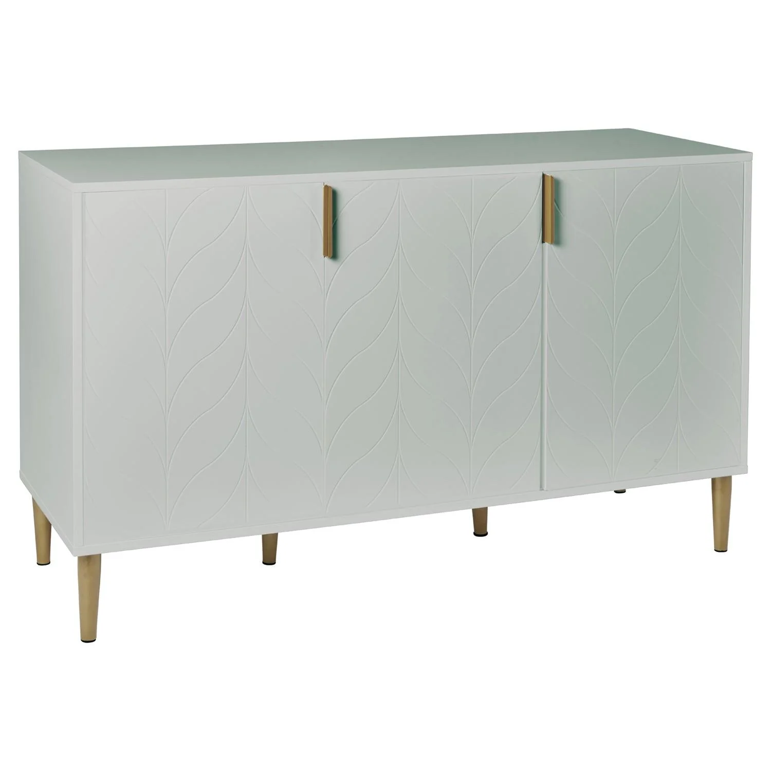 Outlet - Gloria sideboard - pale sage green and brass effect - Image 5