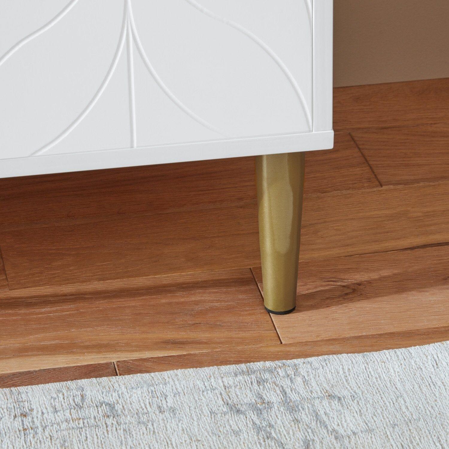 Outlet - Gloria sideboard - white and brass effect - Image 4