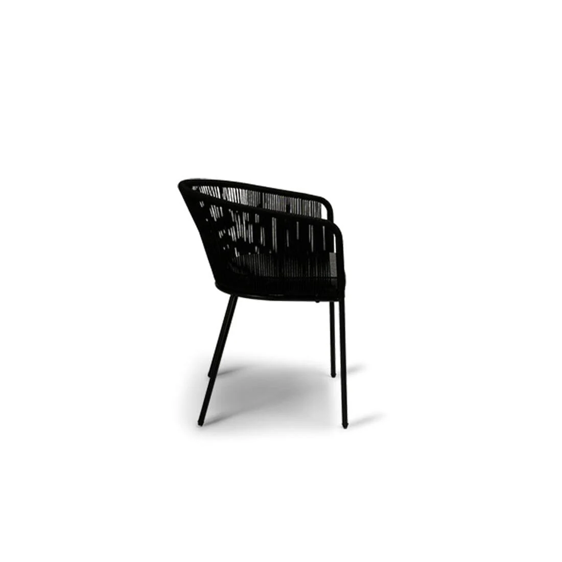 Outlet - Hali Black Rope Chair With Cushions - Set of 2 - Image 5