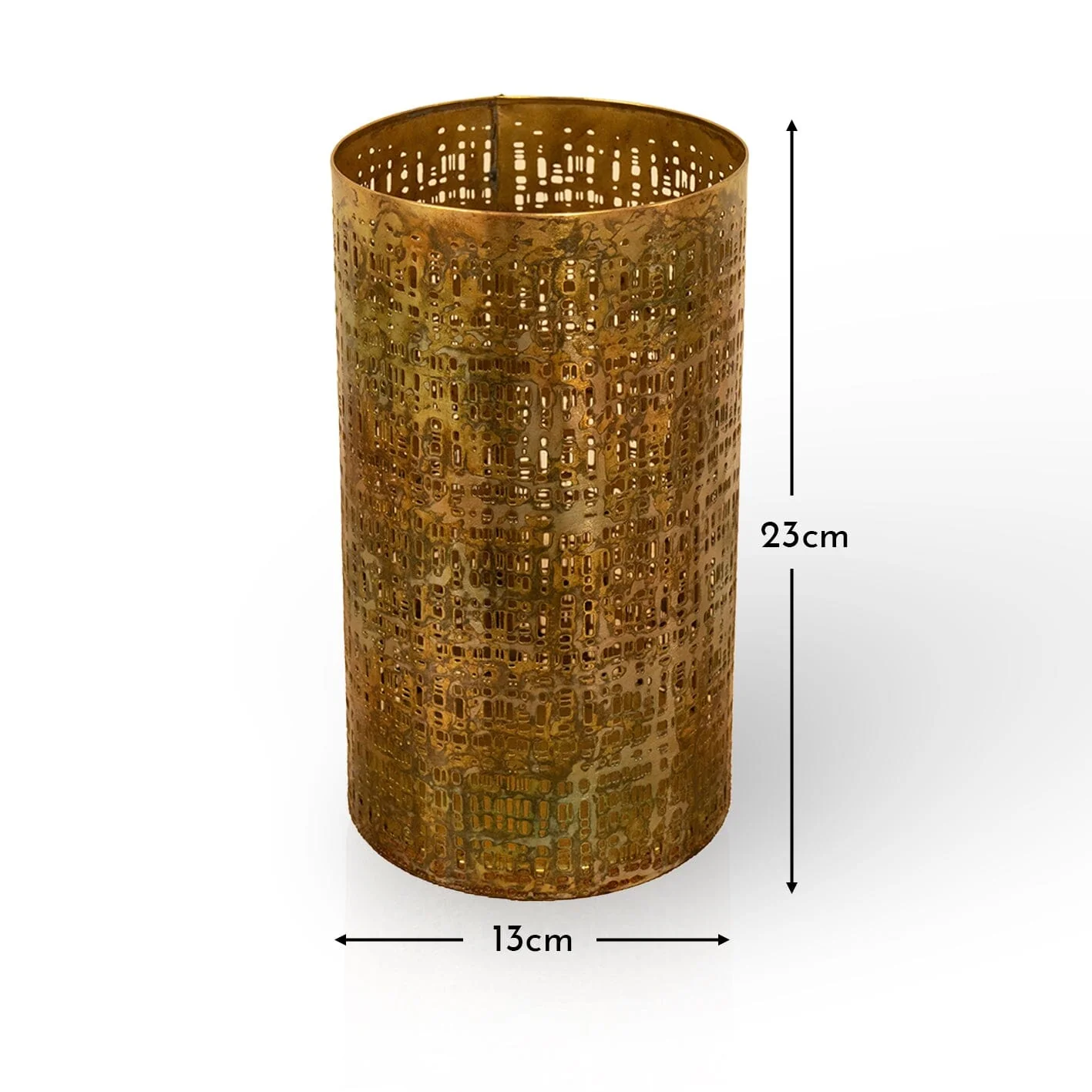 Herriard 22.5cm Metal Lantern - Gold - Image 7