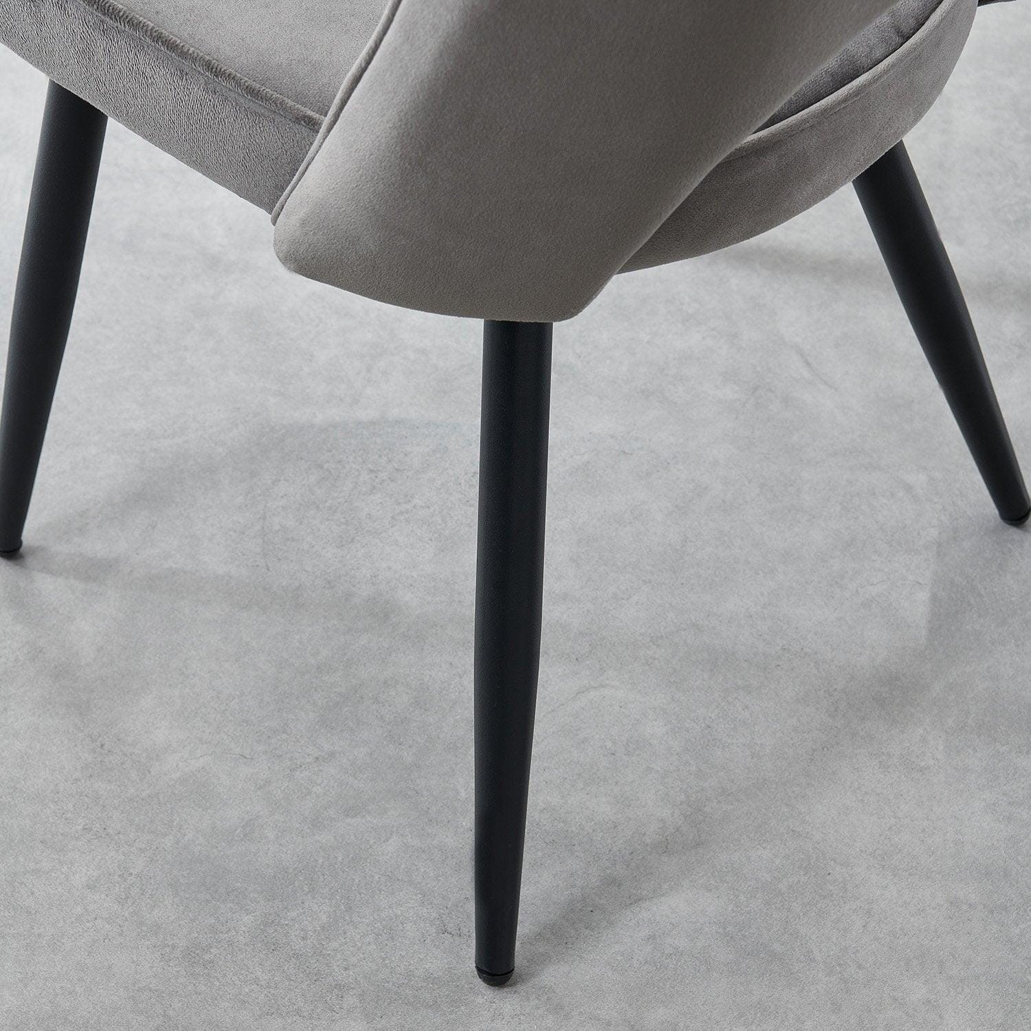 Outlet - Hope Dining Chair - Set of 2 - Dark Grey - Image 8