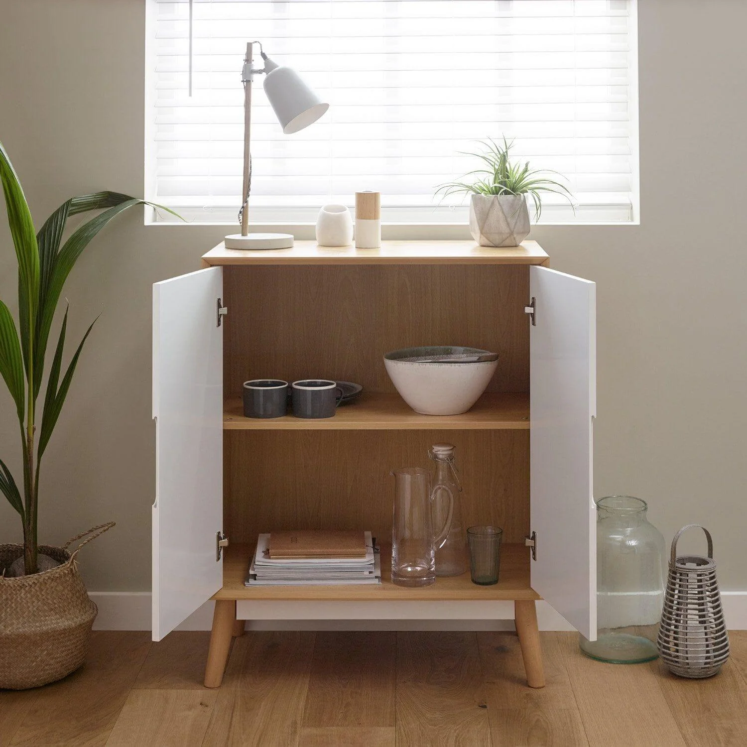Outlet - Hulra small sideboard - Scandinavian - white - Image 2
