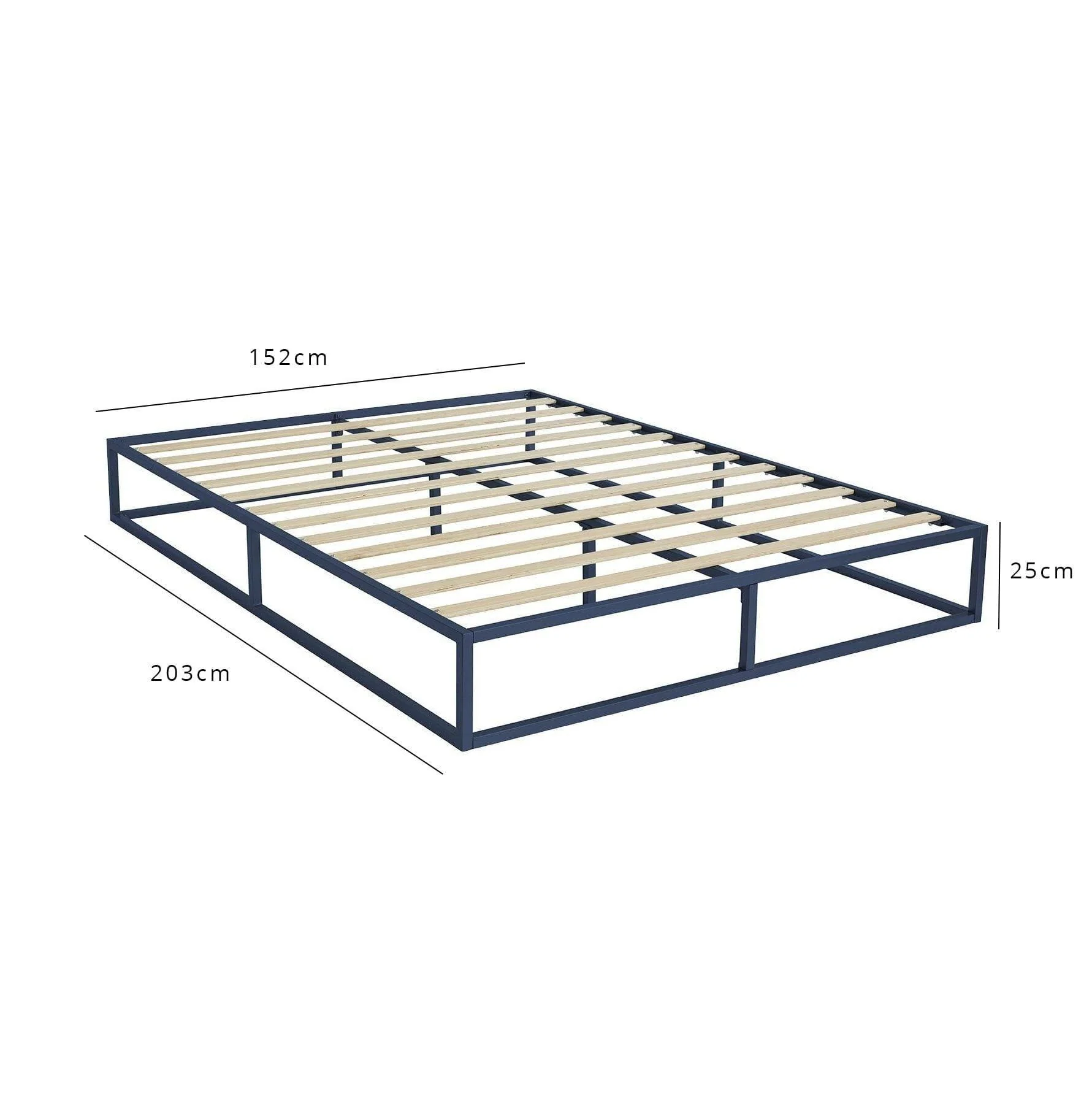 Outlet - Indy King Size Platform Bed - Blue Metal - Image 6