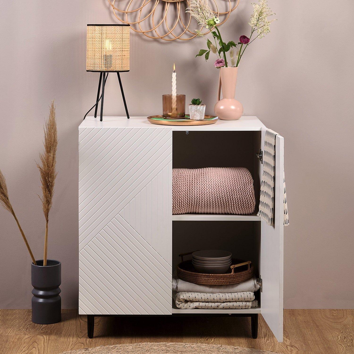 Outlet - Jack Small Sideboard - Geometric - White - Image 2