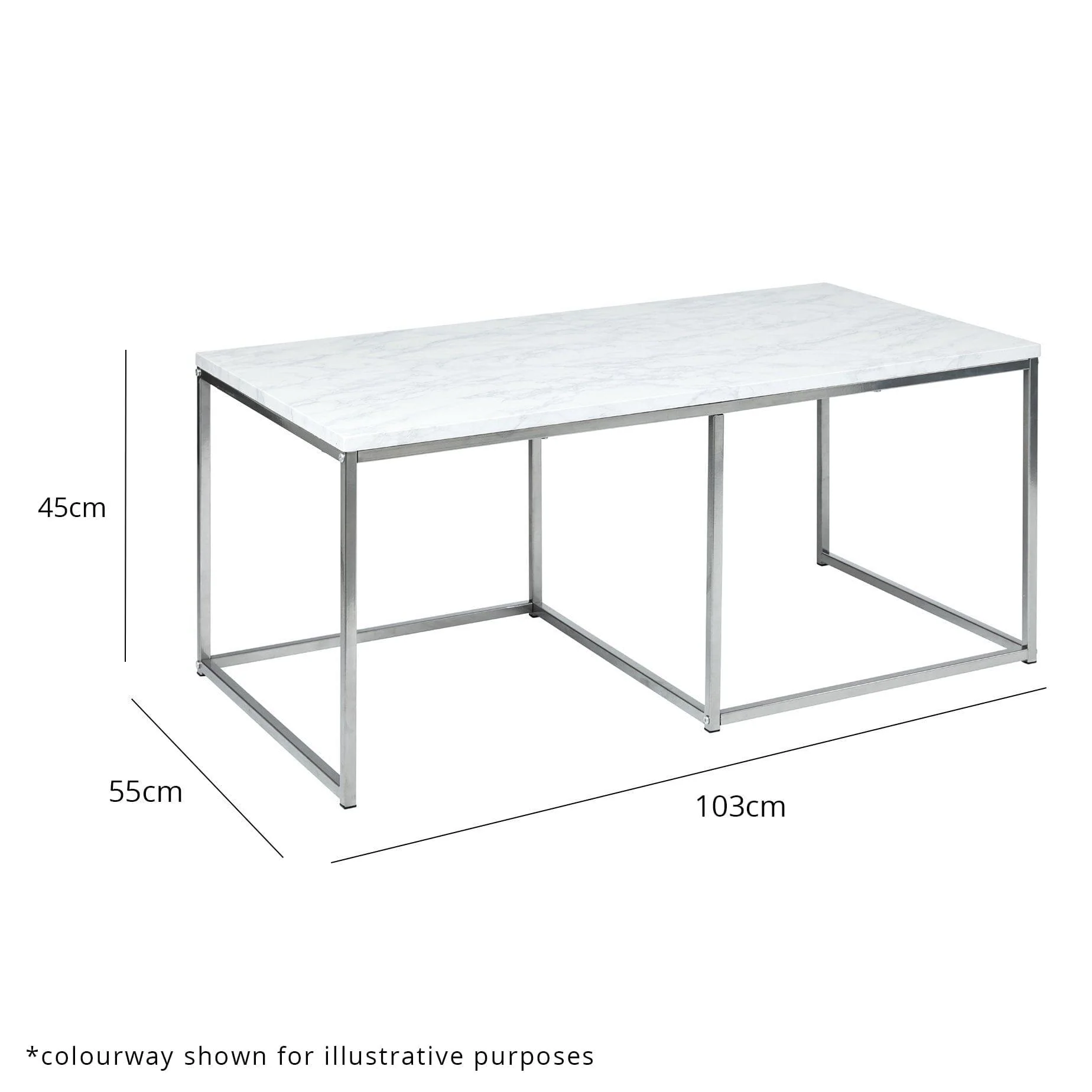 Outlet - Jay Coffee Table - Concrete Effect & Black - Image 7