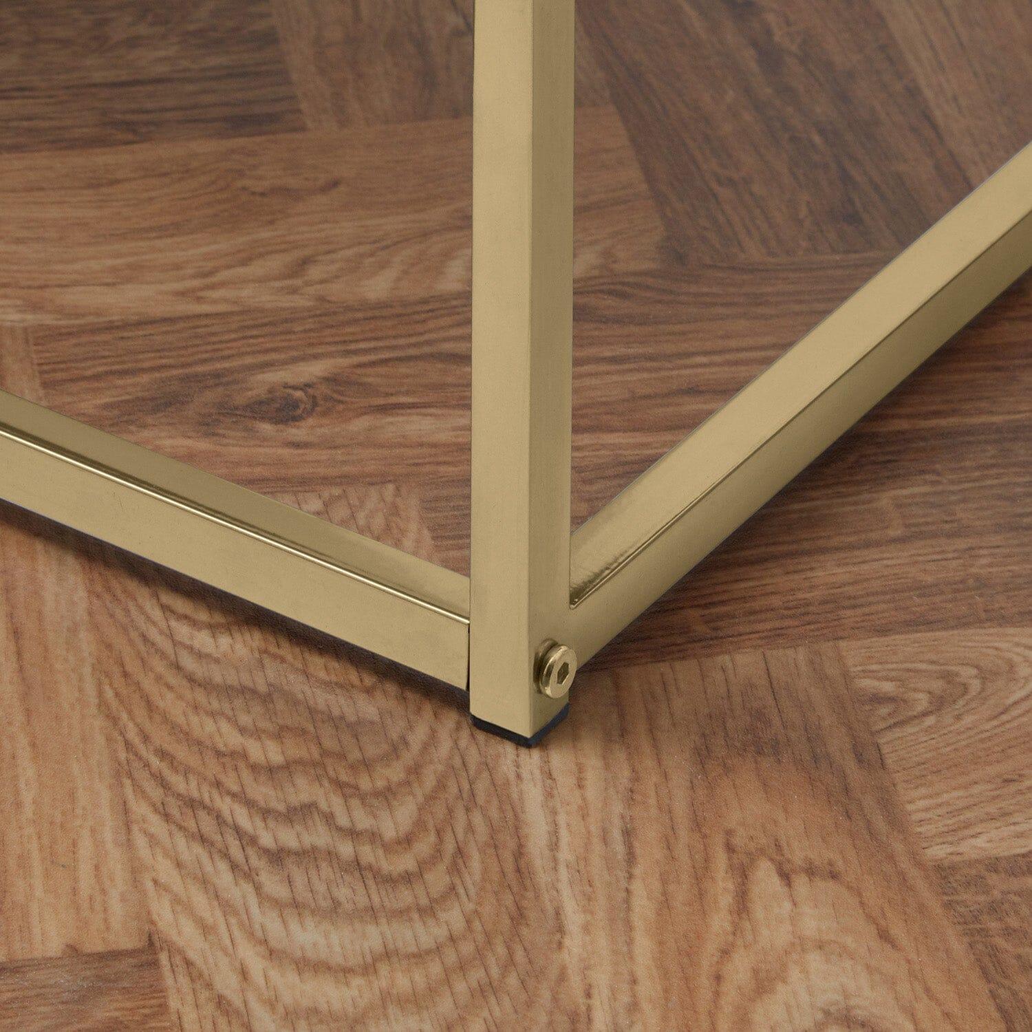 Outlet - Jay Coffee Table - Marble Effect & Gold - Image 2