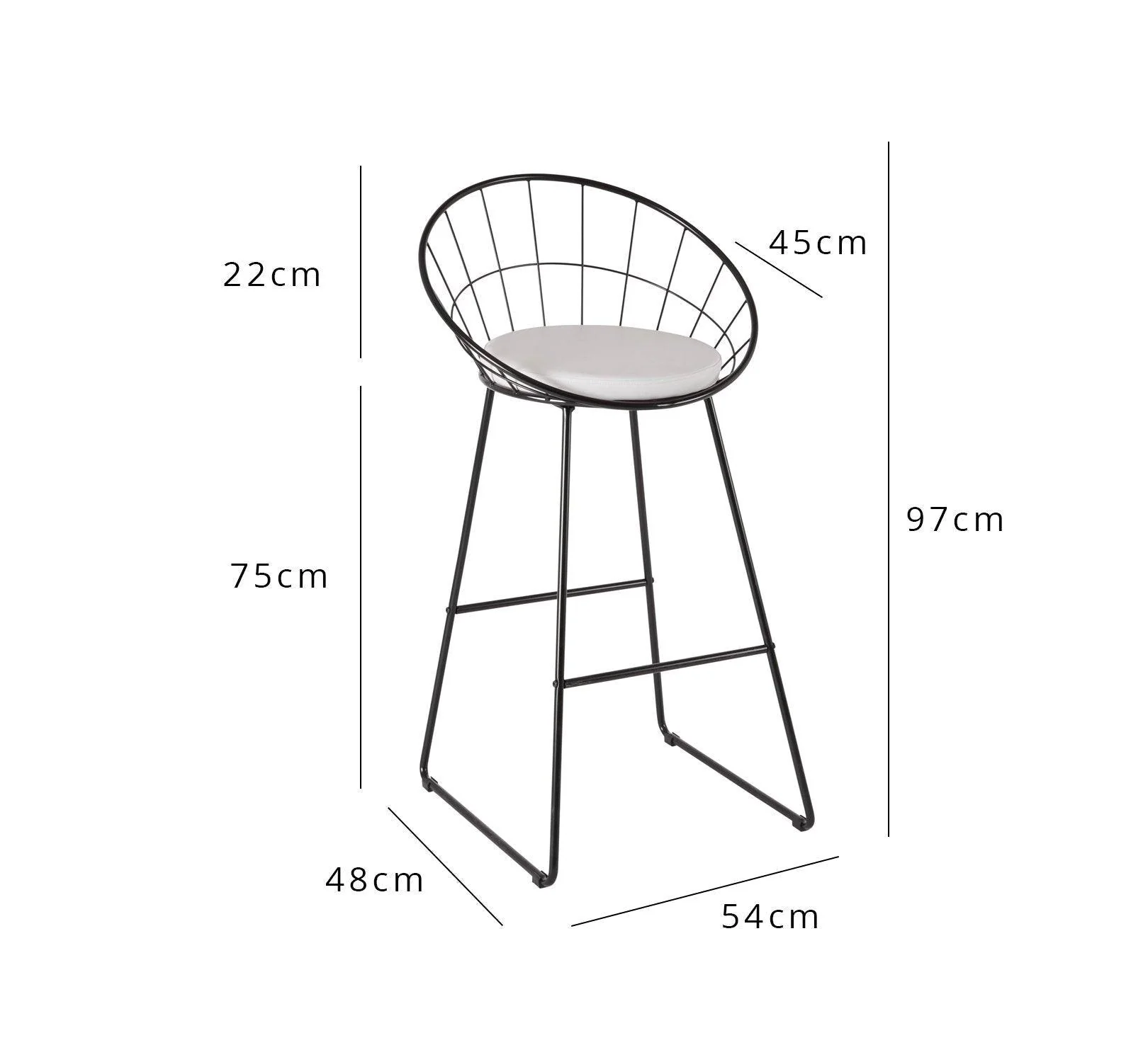 Outlet – Jimmy breakfast bar stool - Image 8