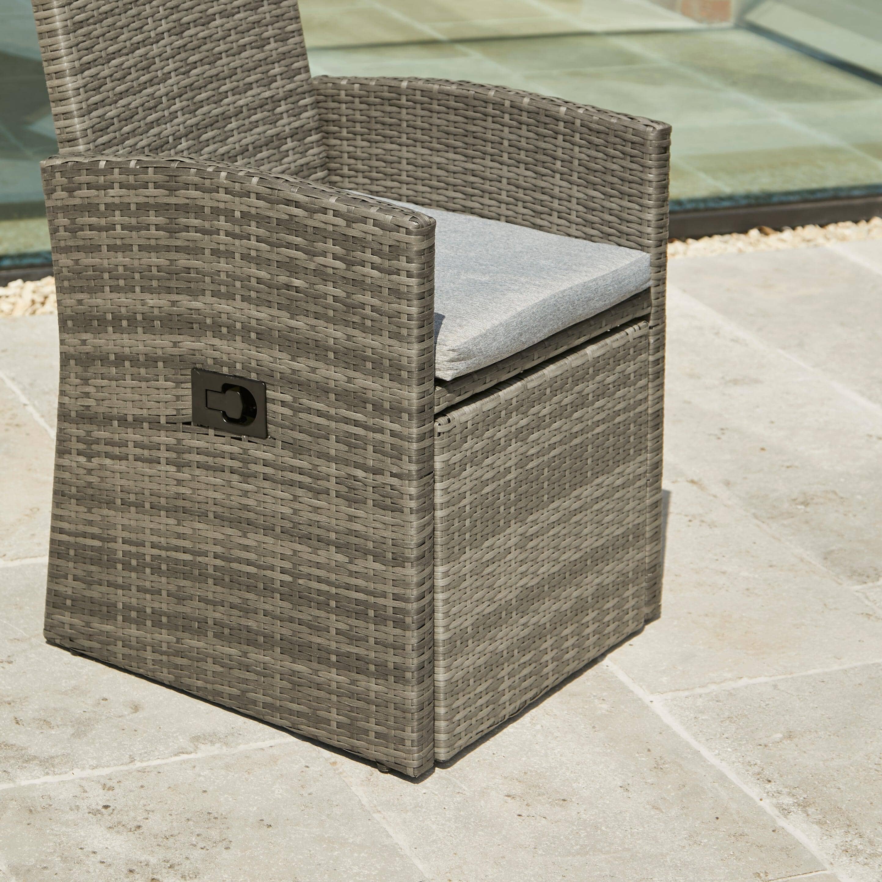 Outlet - Kemble/Marston Garden Reclining Chair with Cushion - Grey - Image 8