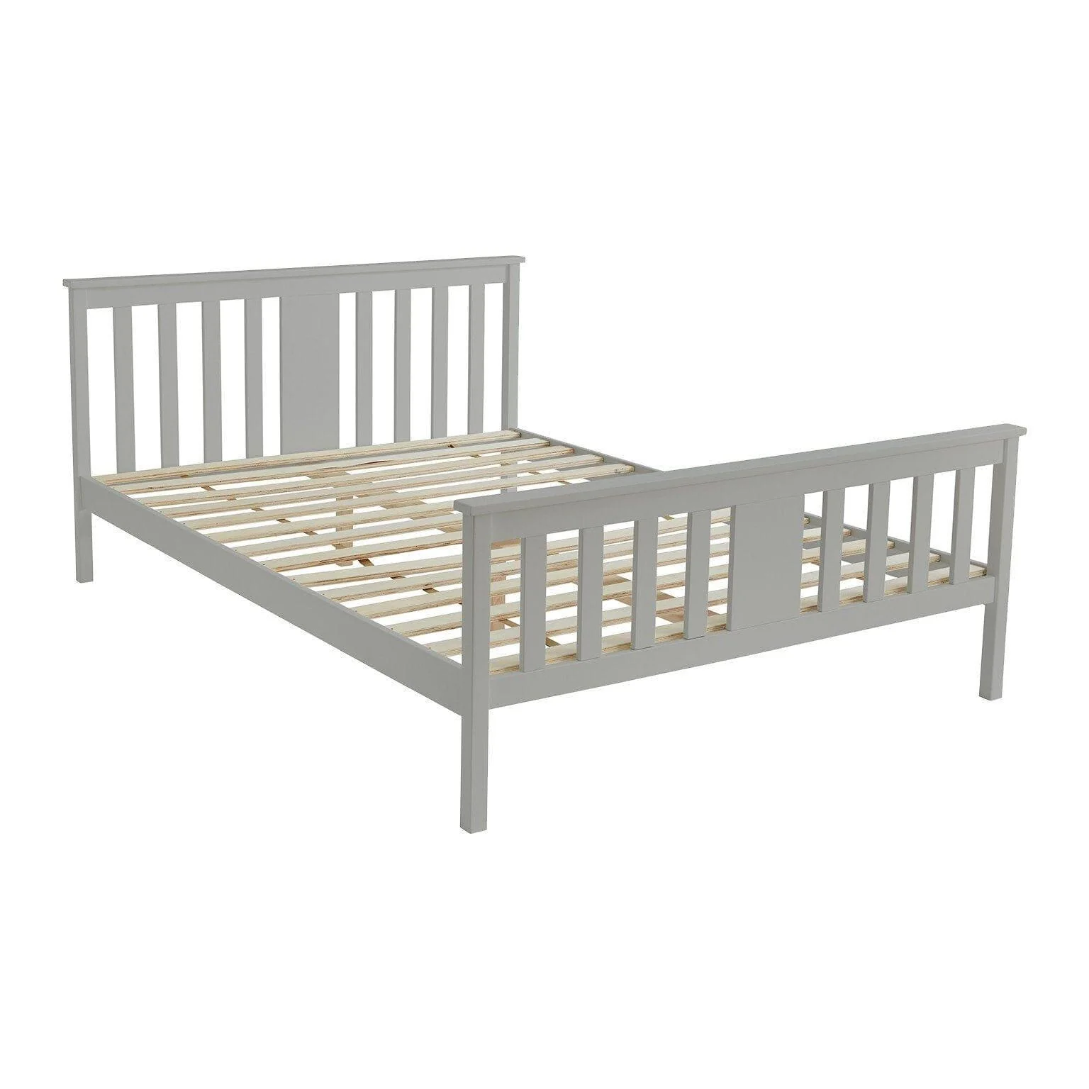 Outlet - Lisa Wooden Double Bed Frame - Grey - Image 5