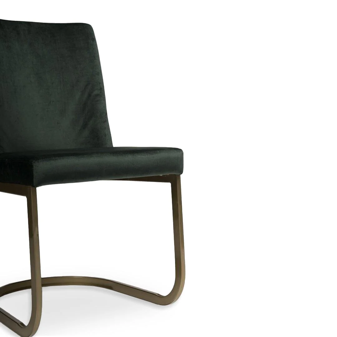 Outlet - Lola Dining Chairs - Set Of 2 - Green & Gold - Image 6