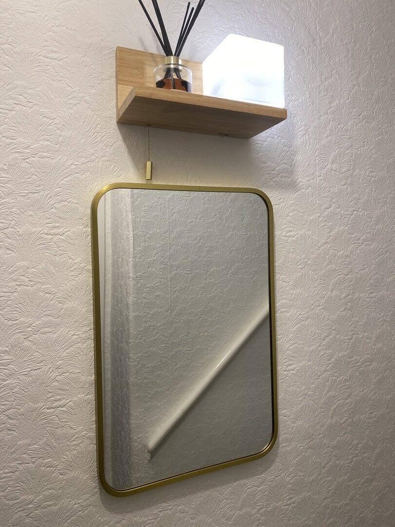 Outlet - Lyndon 60x40Cm Metal Rectangular Mirror - Gold - Image 2