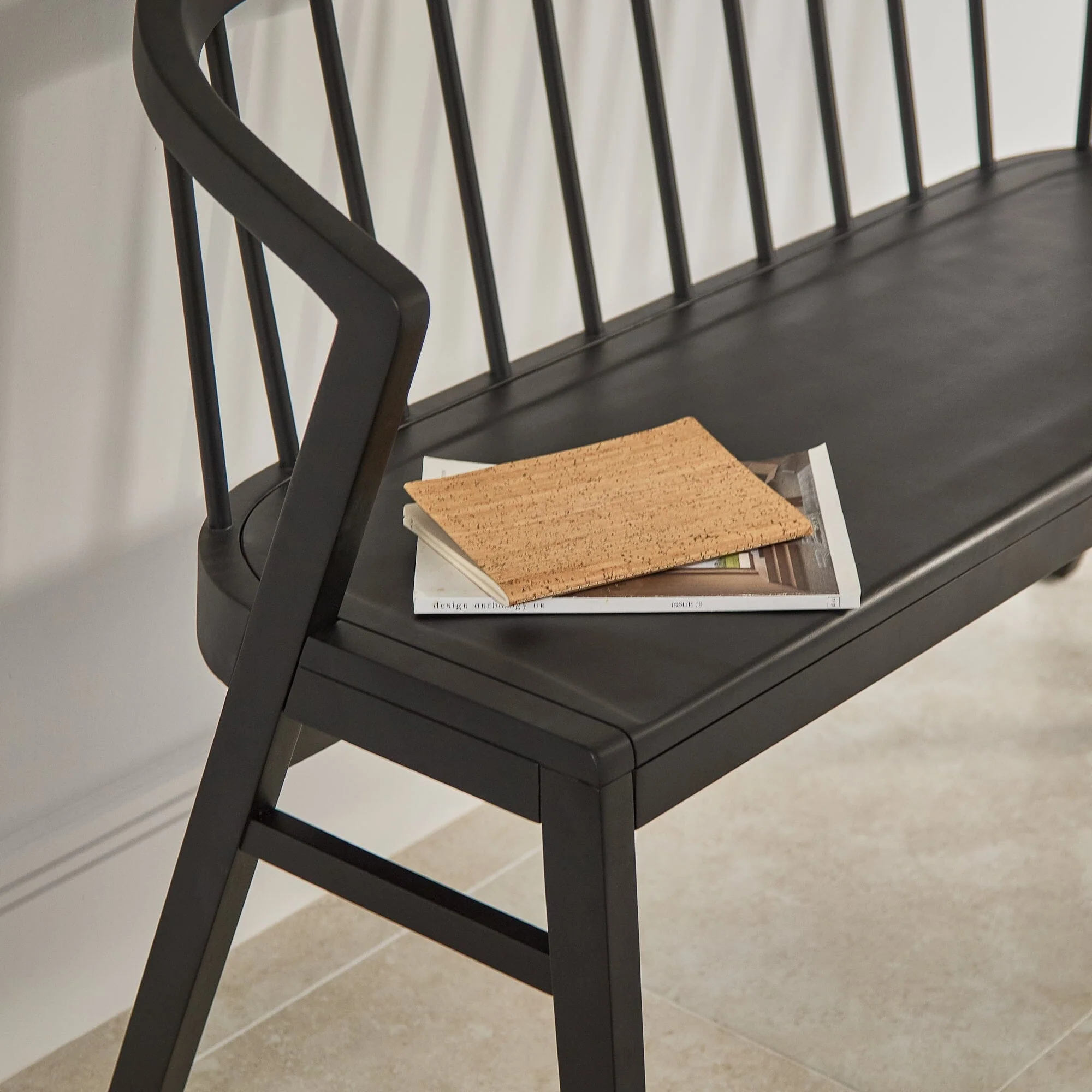 Mabel 3 Seater Bench - Black Oak - Image 8