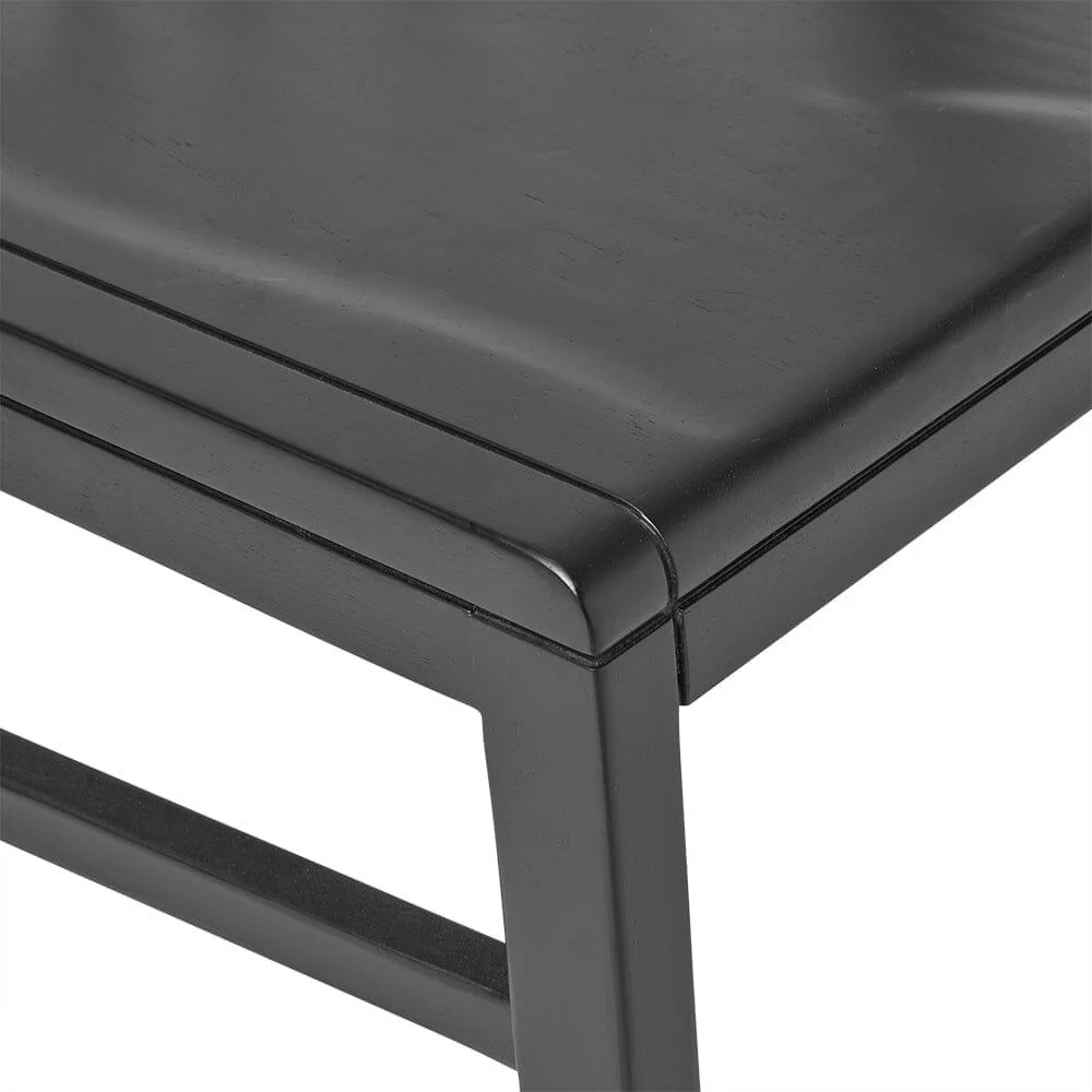 Outlet - Mabel Wooden Spindle Dining Chairs Set of 2 - Black - Image 6