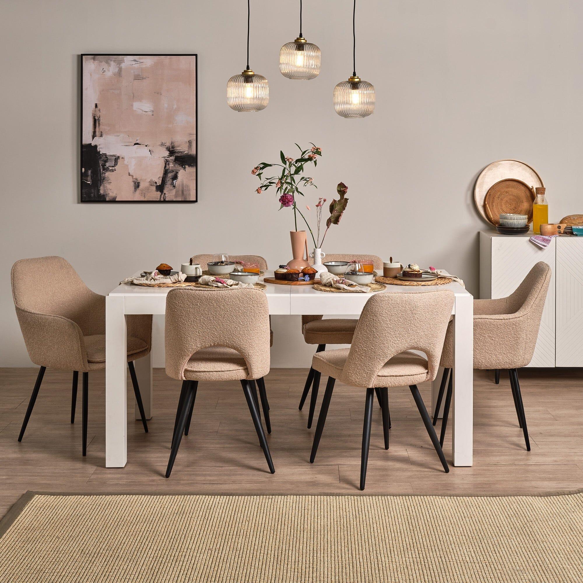 Outlet - Magnus White Wood Extendable Dining Table - Image 2