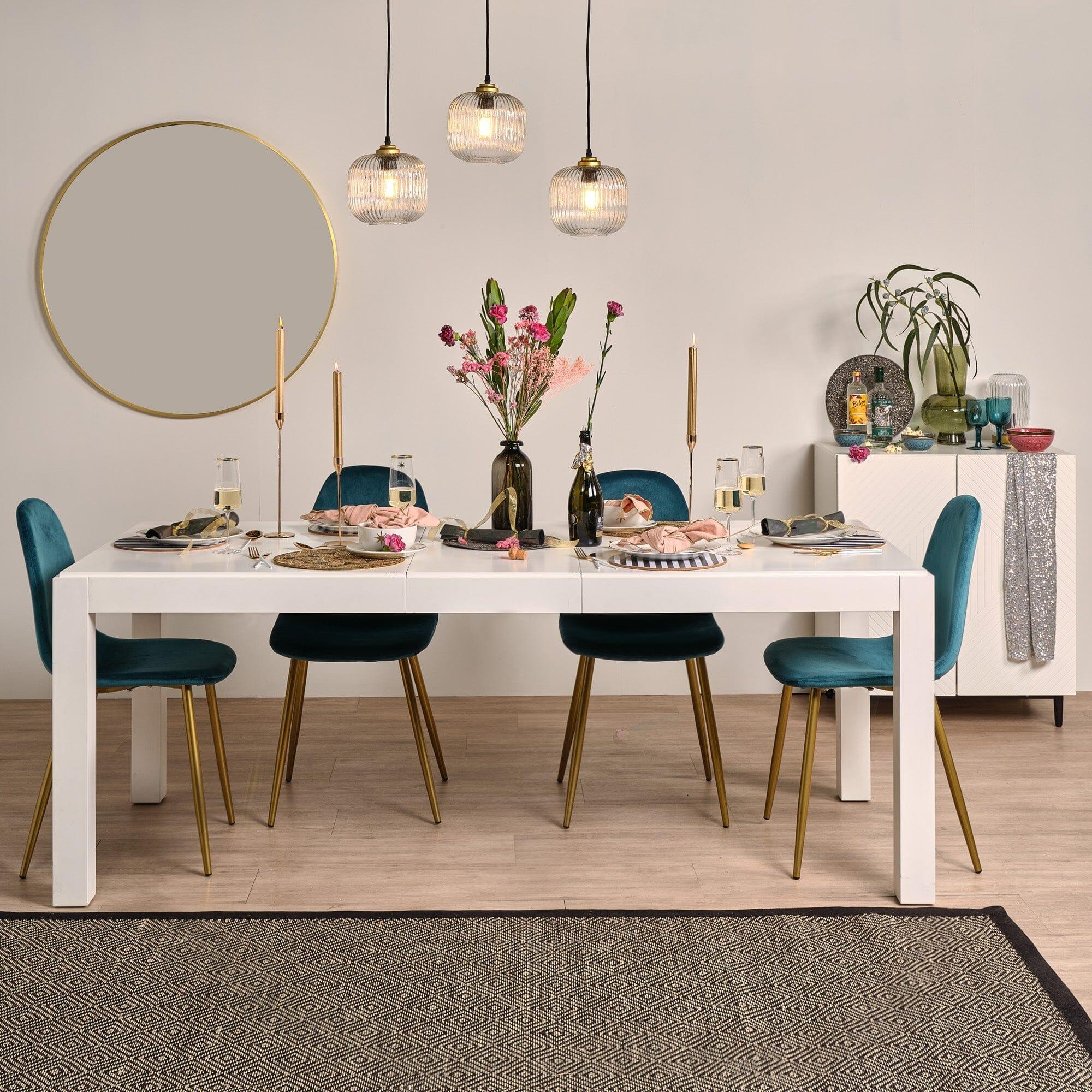 Outlet - Magnus White Wood extendable dining table - Image 3