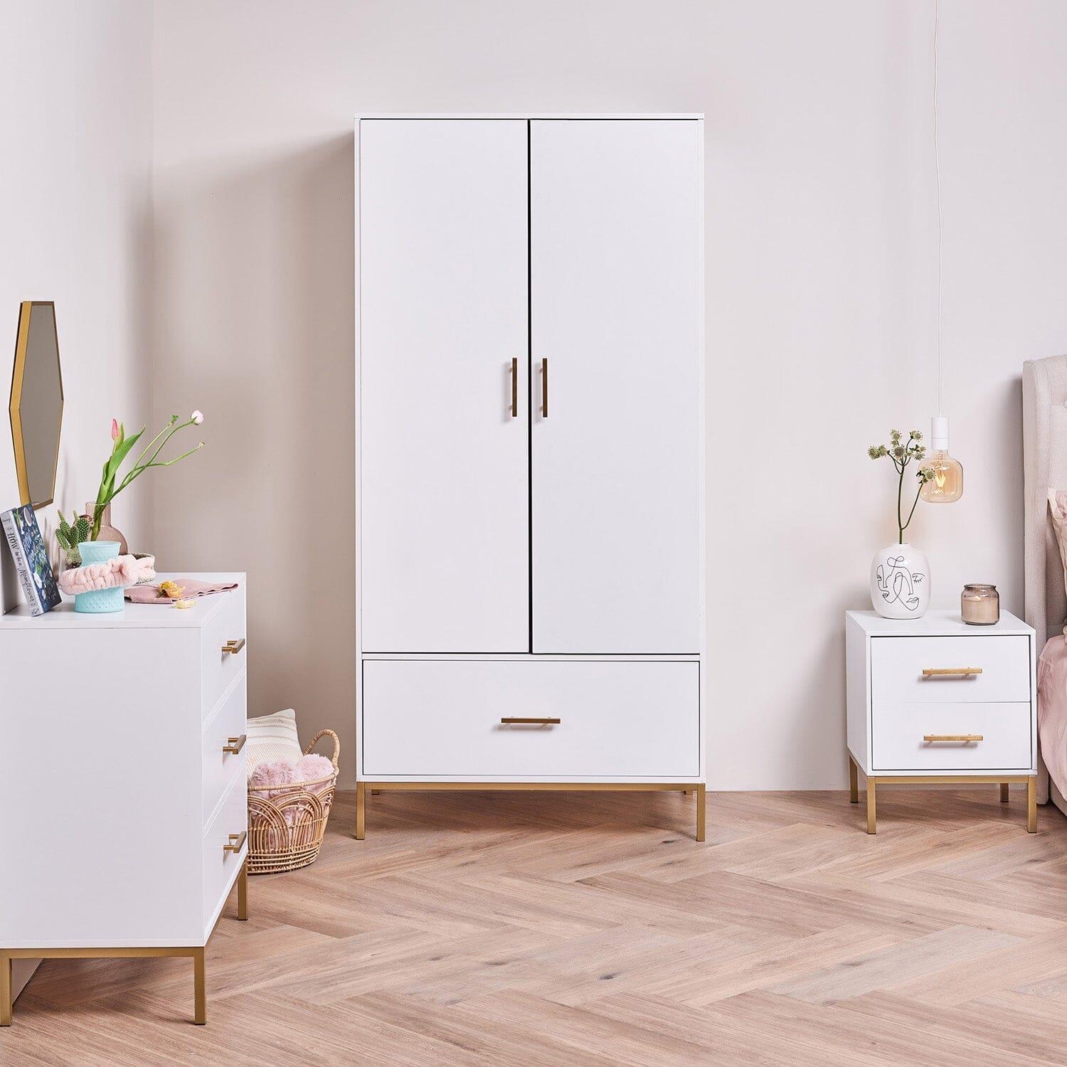 Outlet - Marie Double Wardrobe - White