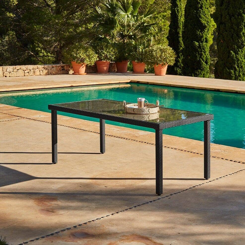 Outlet - Marston 8 Seat Rectangular Dining Table - Black