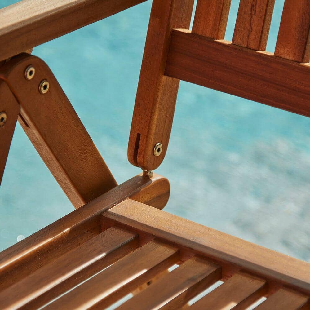 Outlet - Oakley Wooden Folding Garden Chairs - Set of 2 - Image 3