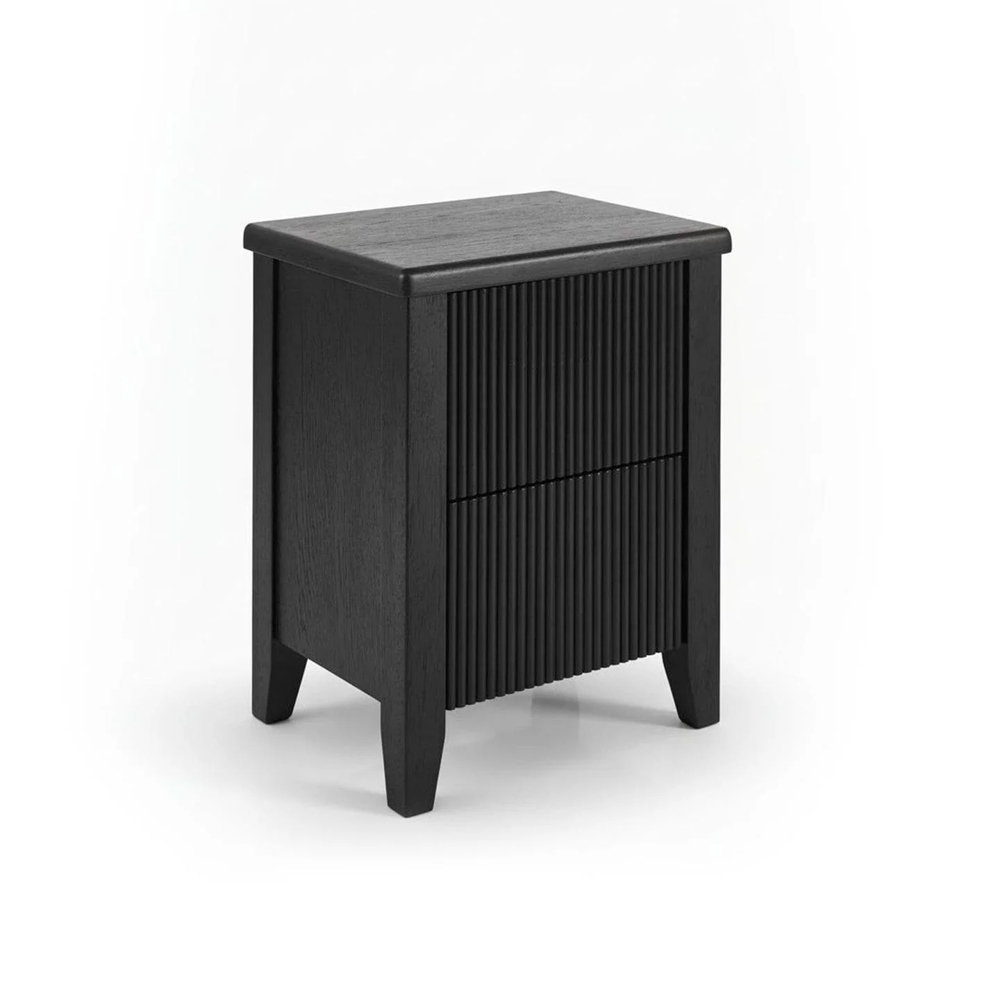 Outlet - Raleigh Black 2 Drawer Bedside Table - Image 6