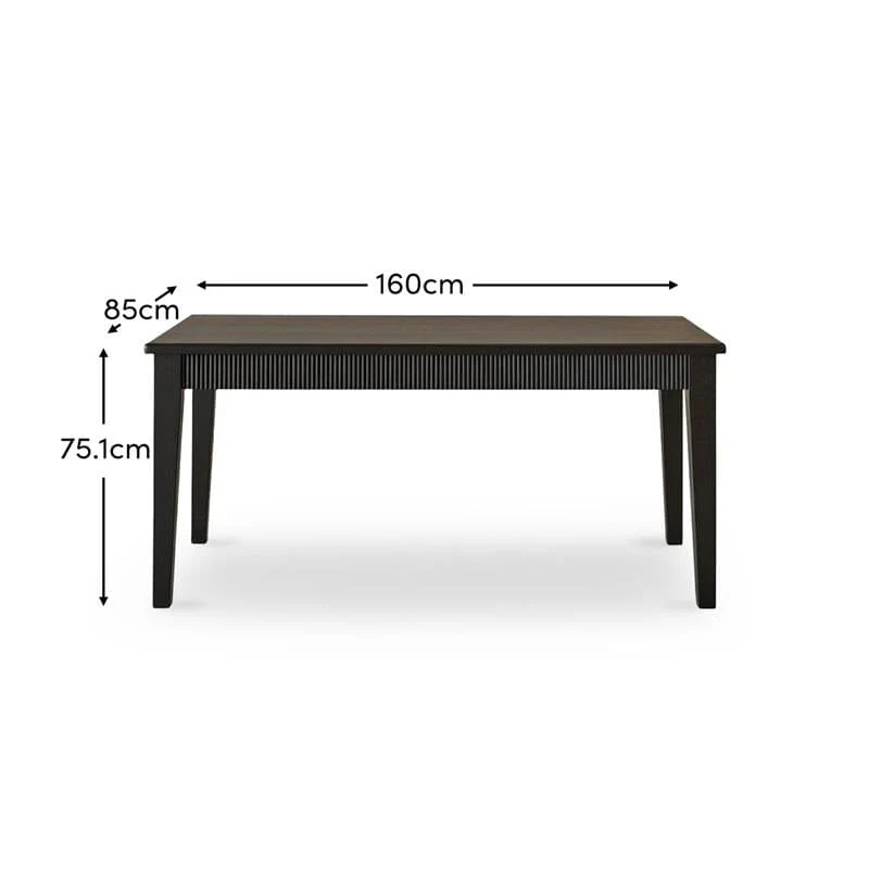 Outlet - Raleigh Black Rectangular Dining Table - Image 7