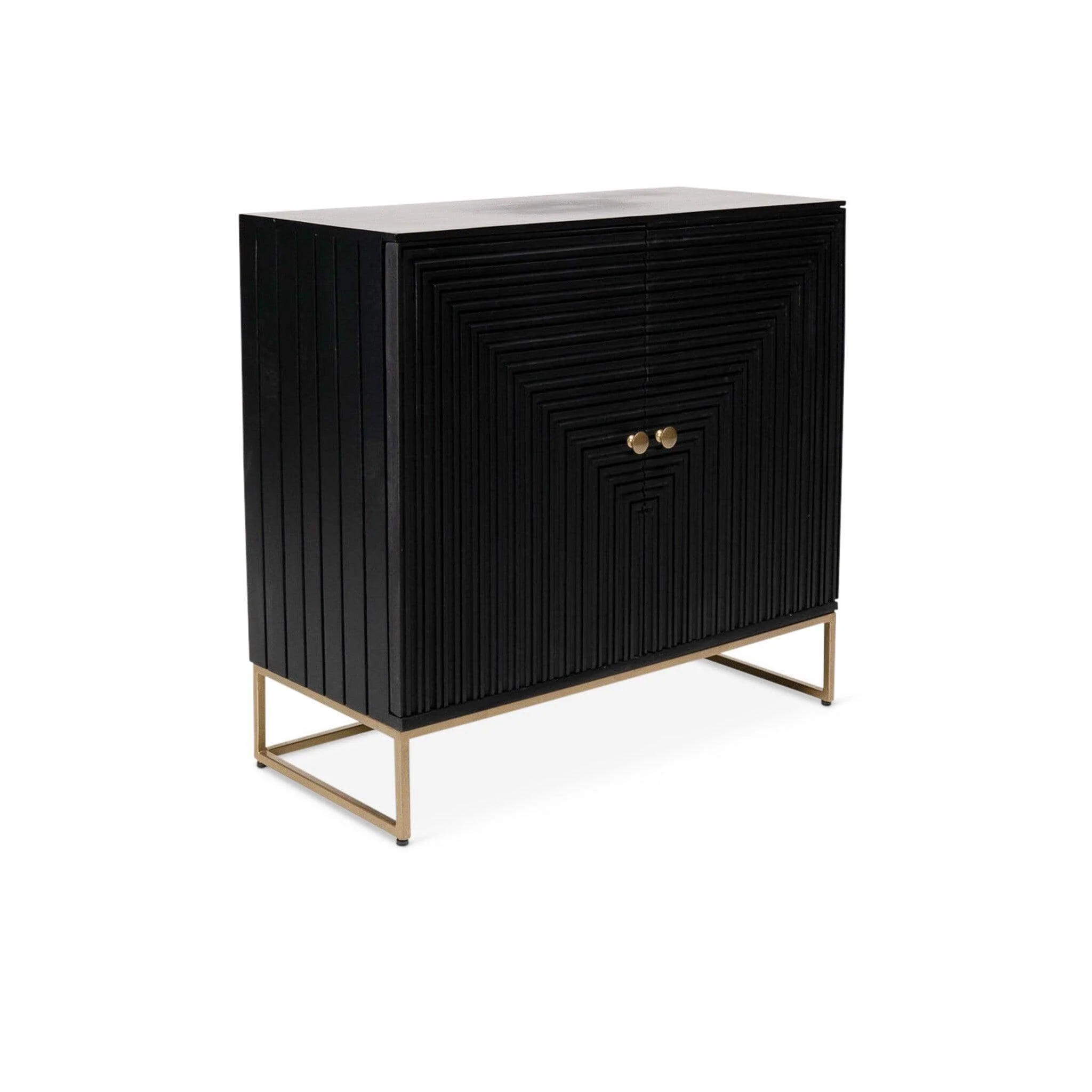Outlet - Rayna 2 Door Small Sideboard - Jet Black - Image 11