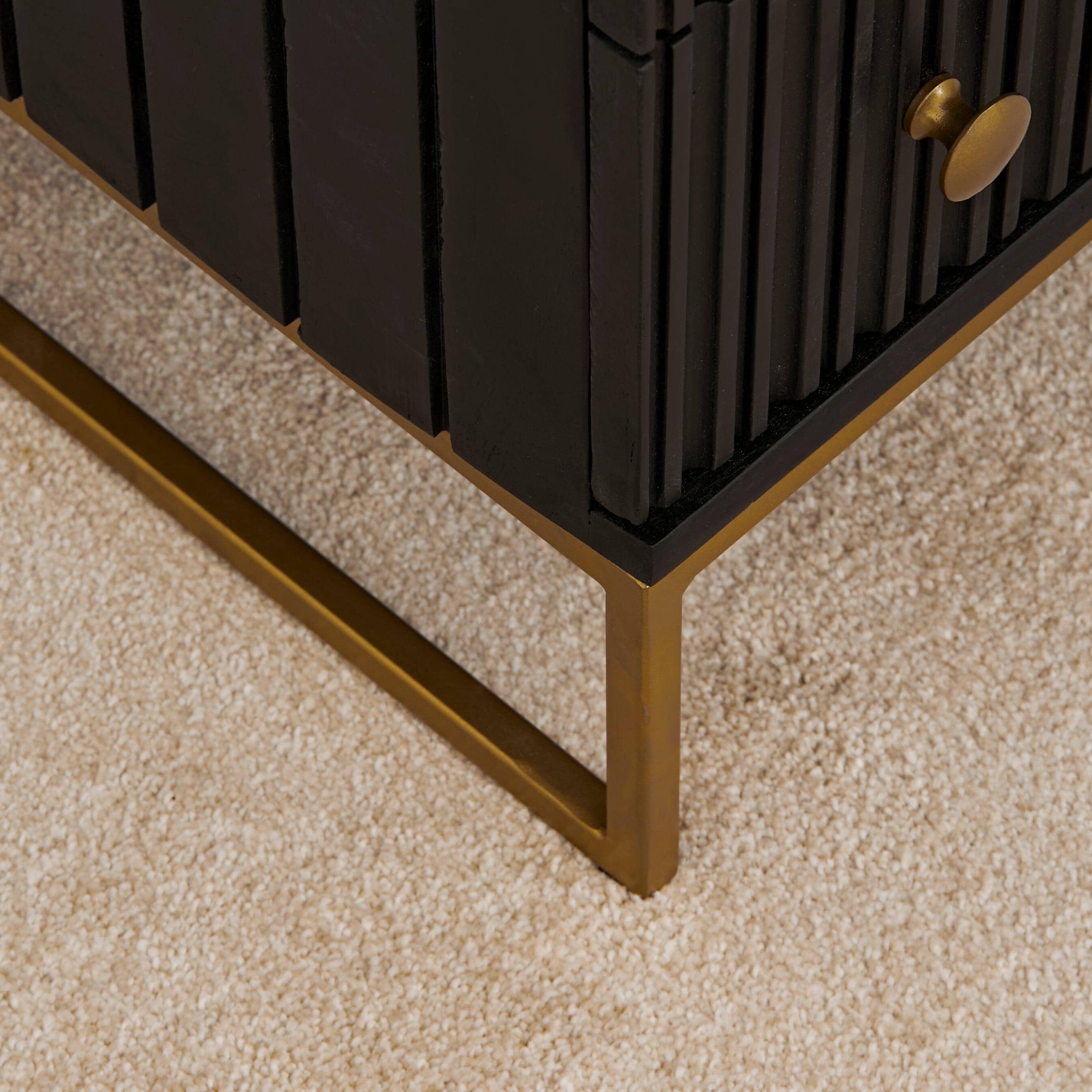 Outlet - Rayna 3 Drawer Chest of Drawers - Jet Black - Image 6