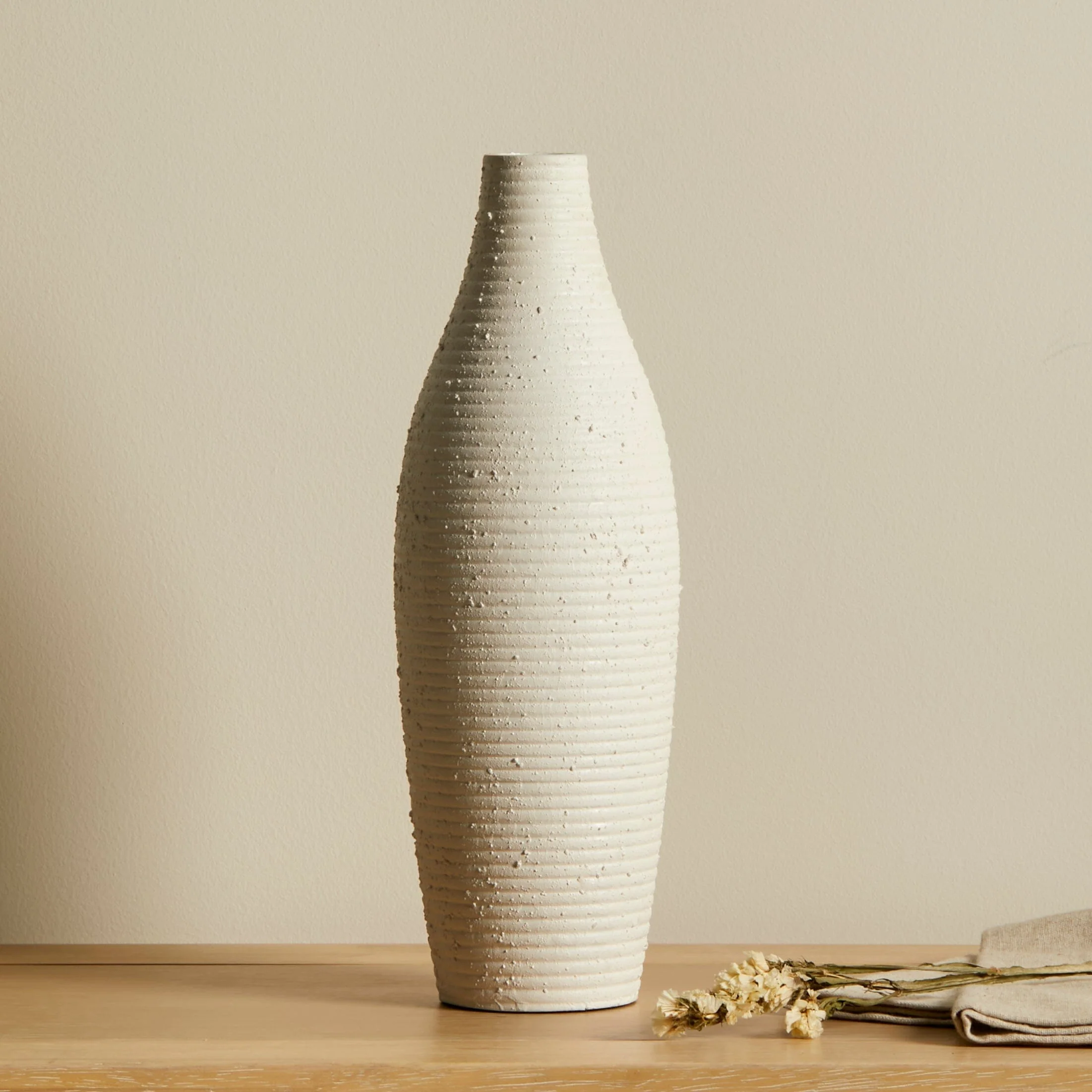 Ripley Ceramic Vase - Concrete Effect - 33cm - Image 4