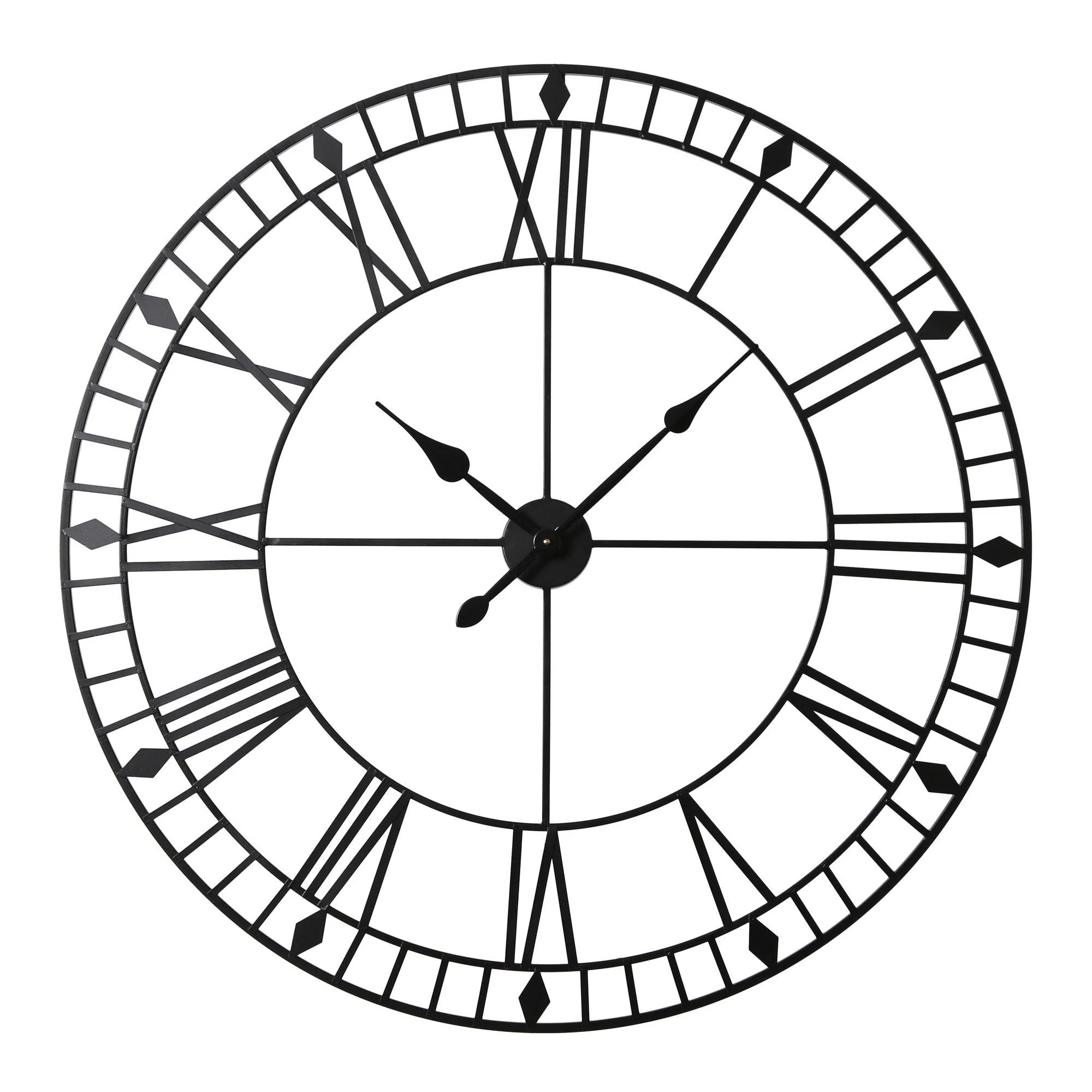Riseley Large Skeleton Wall Clock - Black - Image 7