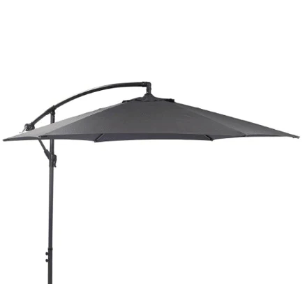 Outlet - Round Lean Over Parasol Grey