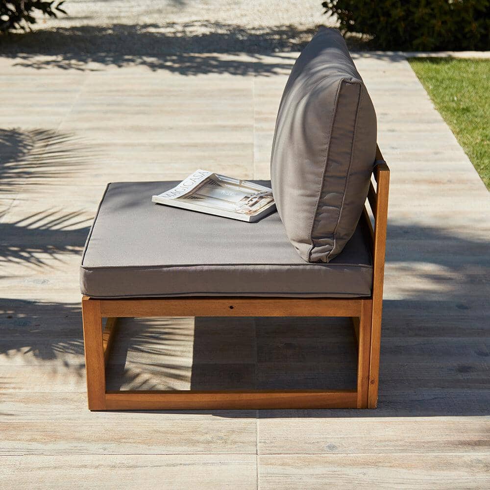Outlet - Rowan 2 Seater Wooden Garden Sofa - Grey - Image 5