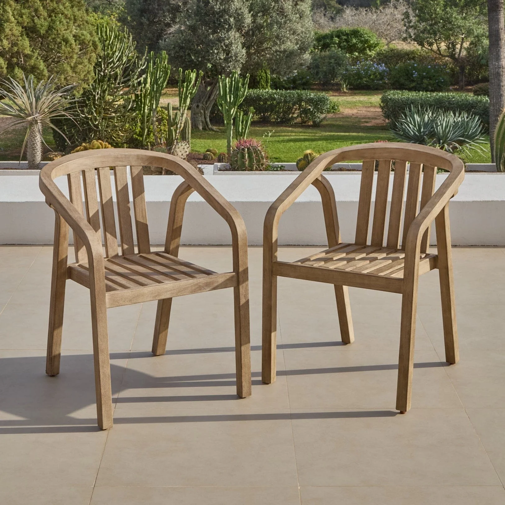 Kuro 6 Seater Wooden Garden Dining Set with 6 Shiro Chairs - Image 6