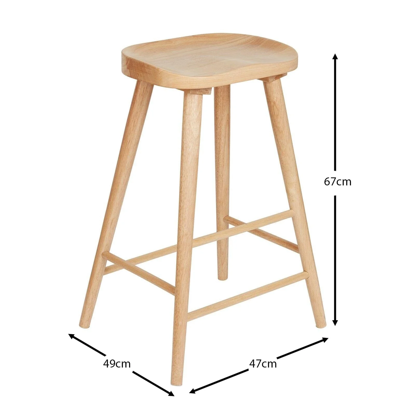 Outlet - Silvester Bar Stool - Classic Oak - Image 7