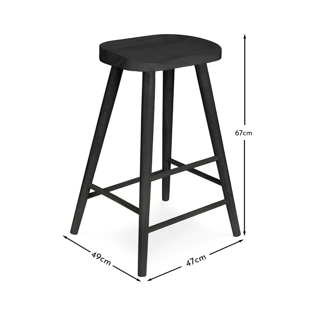 Outlet - Silvester Black Bar Stool - Image 7