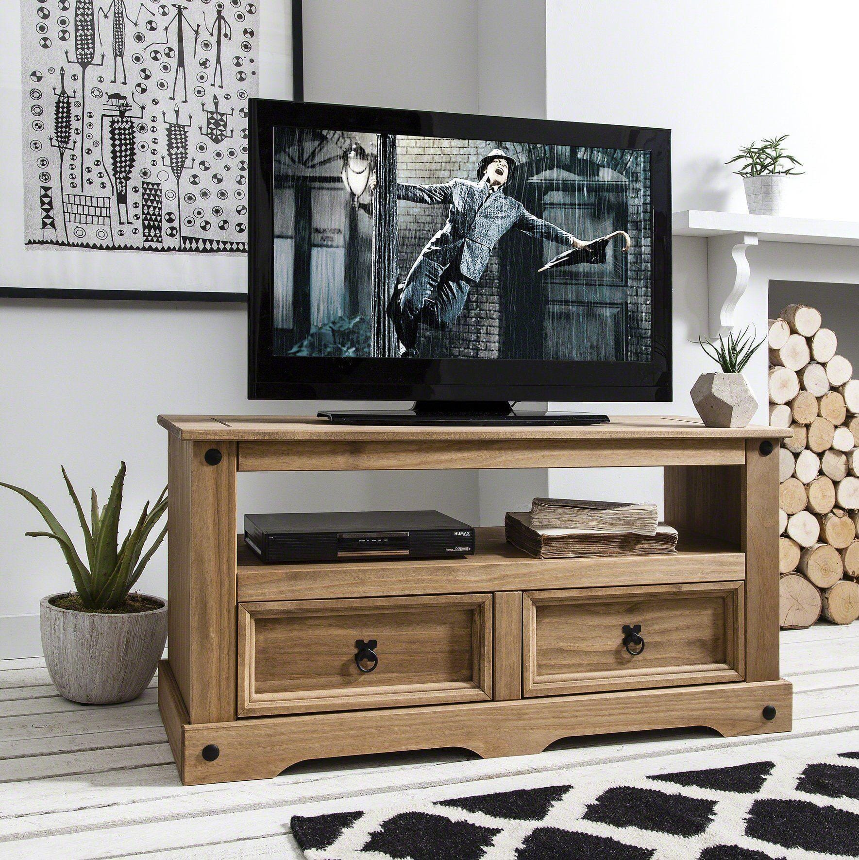 Outlet - Solid Wood TV Unit - Pine - Image 2