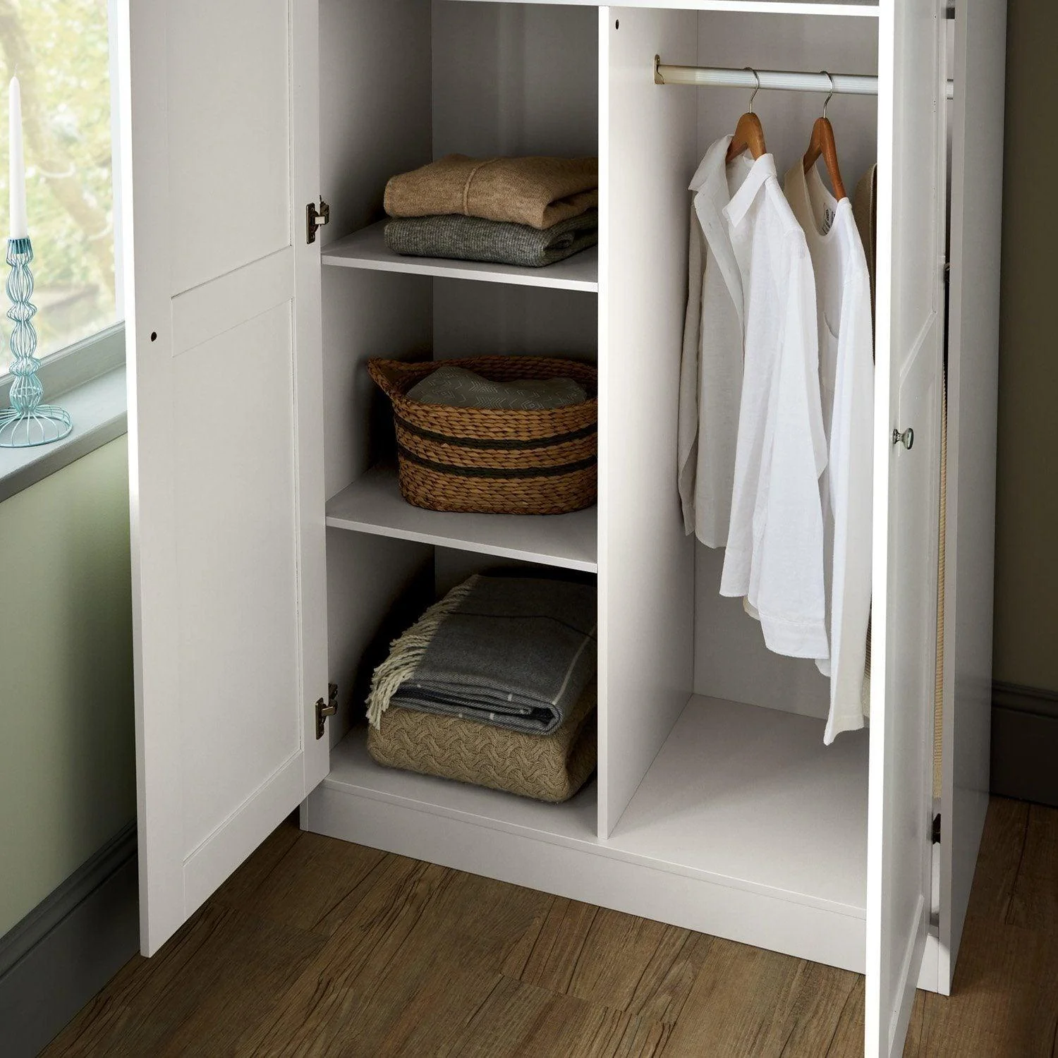 Stevie Double Wardrobe - White - Image 5