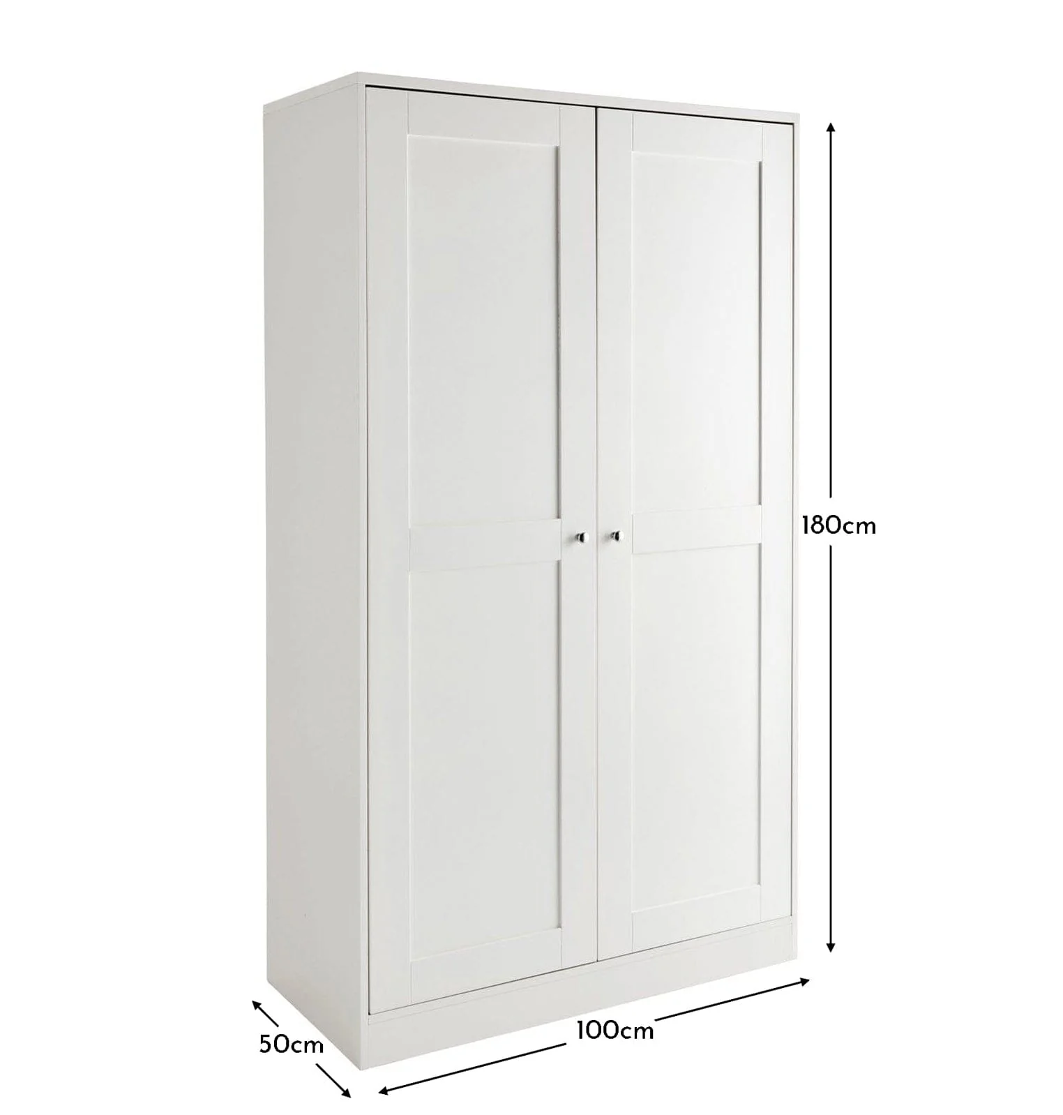 Stevie Double Wardrobe - White - Image 8