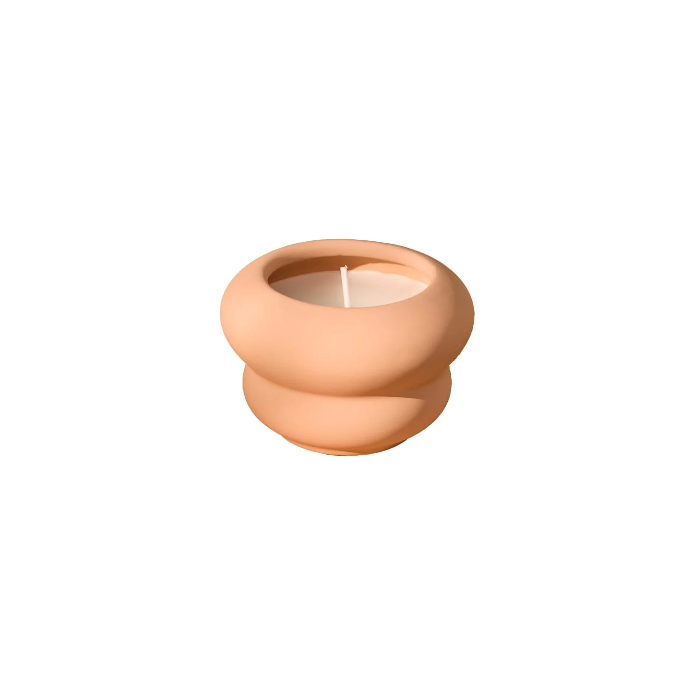 Surbiton Single Wick 9cm Ceramic Candle - Oud Wood & Rose Scent In Blush Pink - Image 6