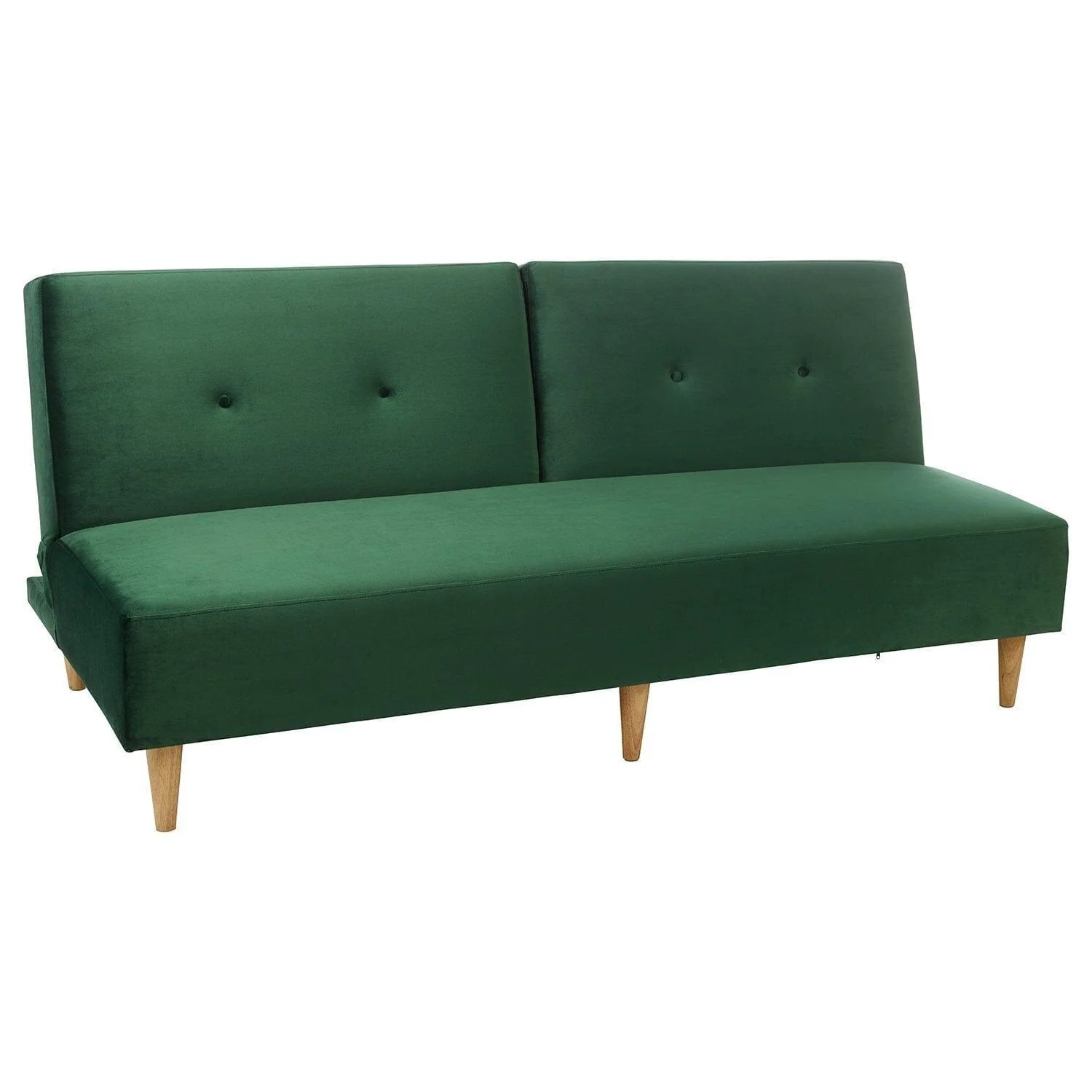 Outlet - Tamsin click clack sofa bed - green velvet - Image 5
